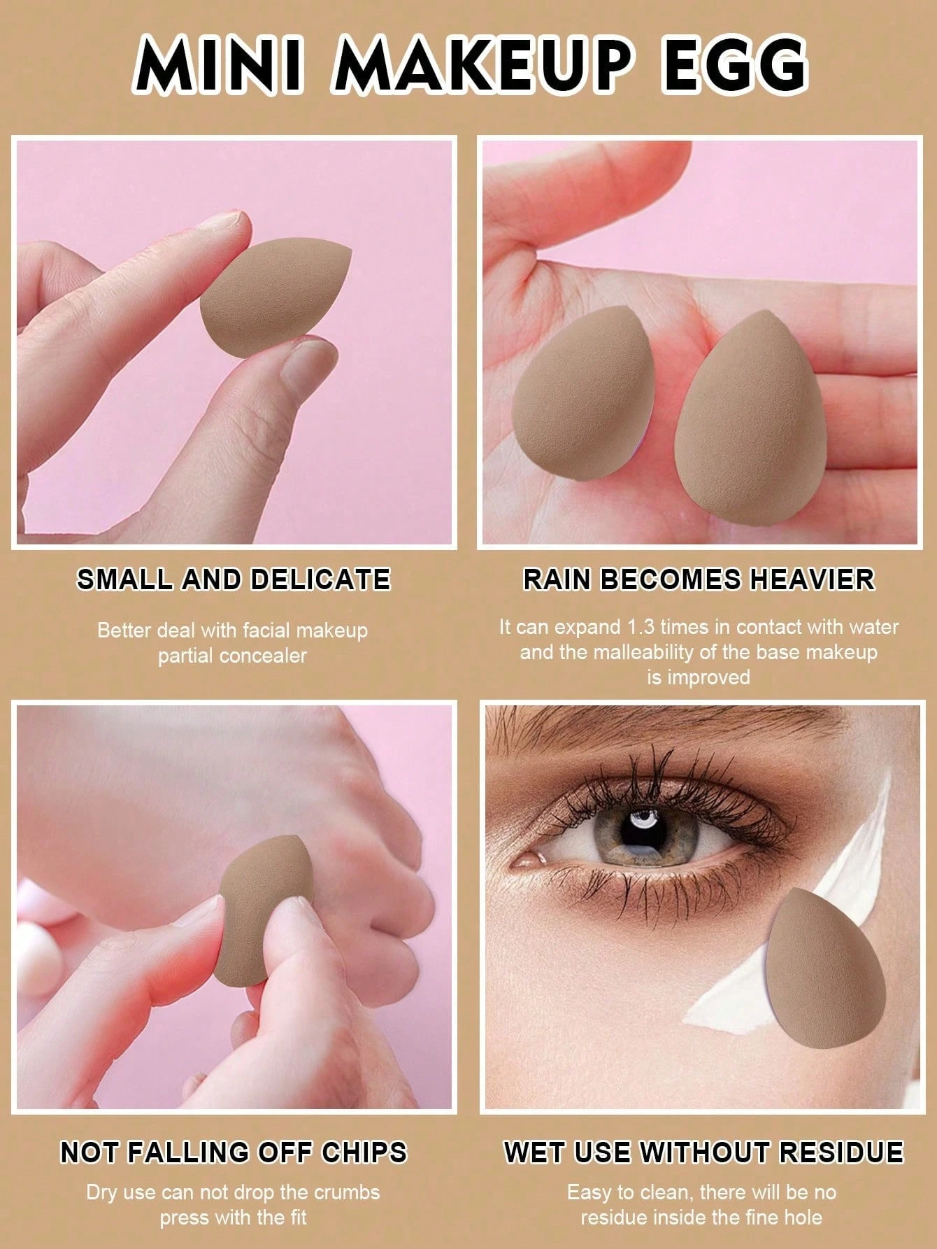Pinceaux de maquillage, pinceau à ombre à paupières, pinceau à sourcils, pinceau à fond — vue 11