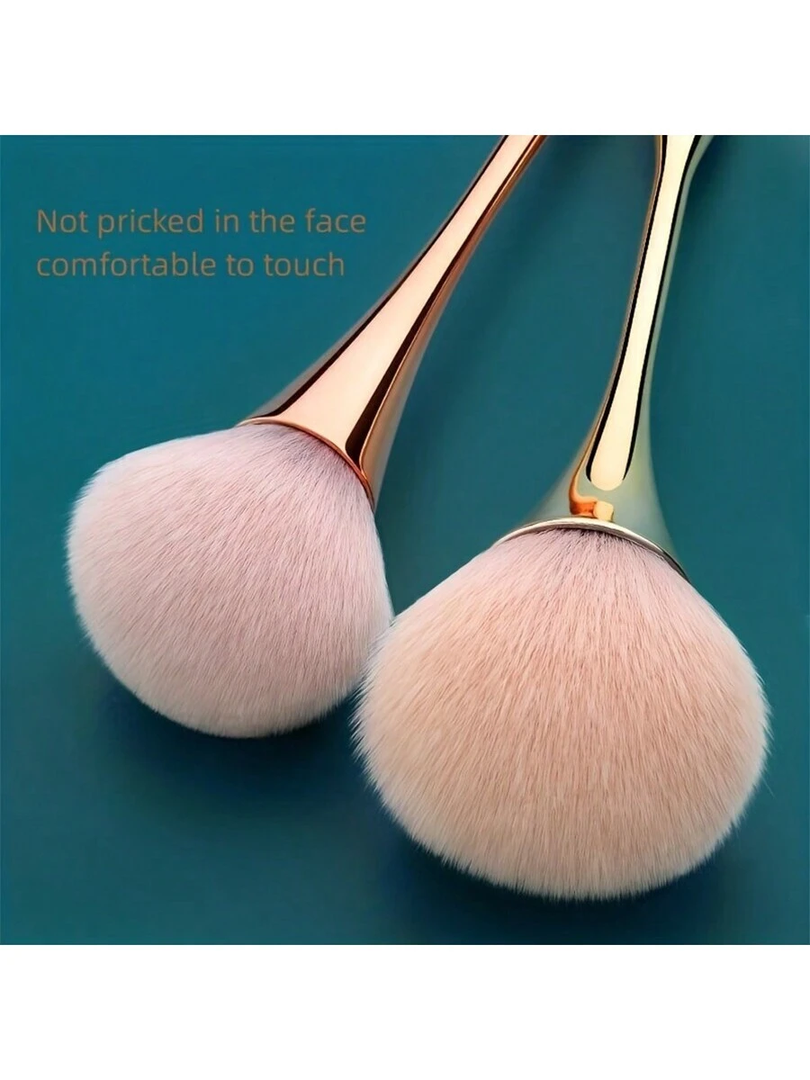 1/2 pièces Set de grosses brosses à poudre, brosses de maquillage douces à la taille, set