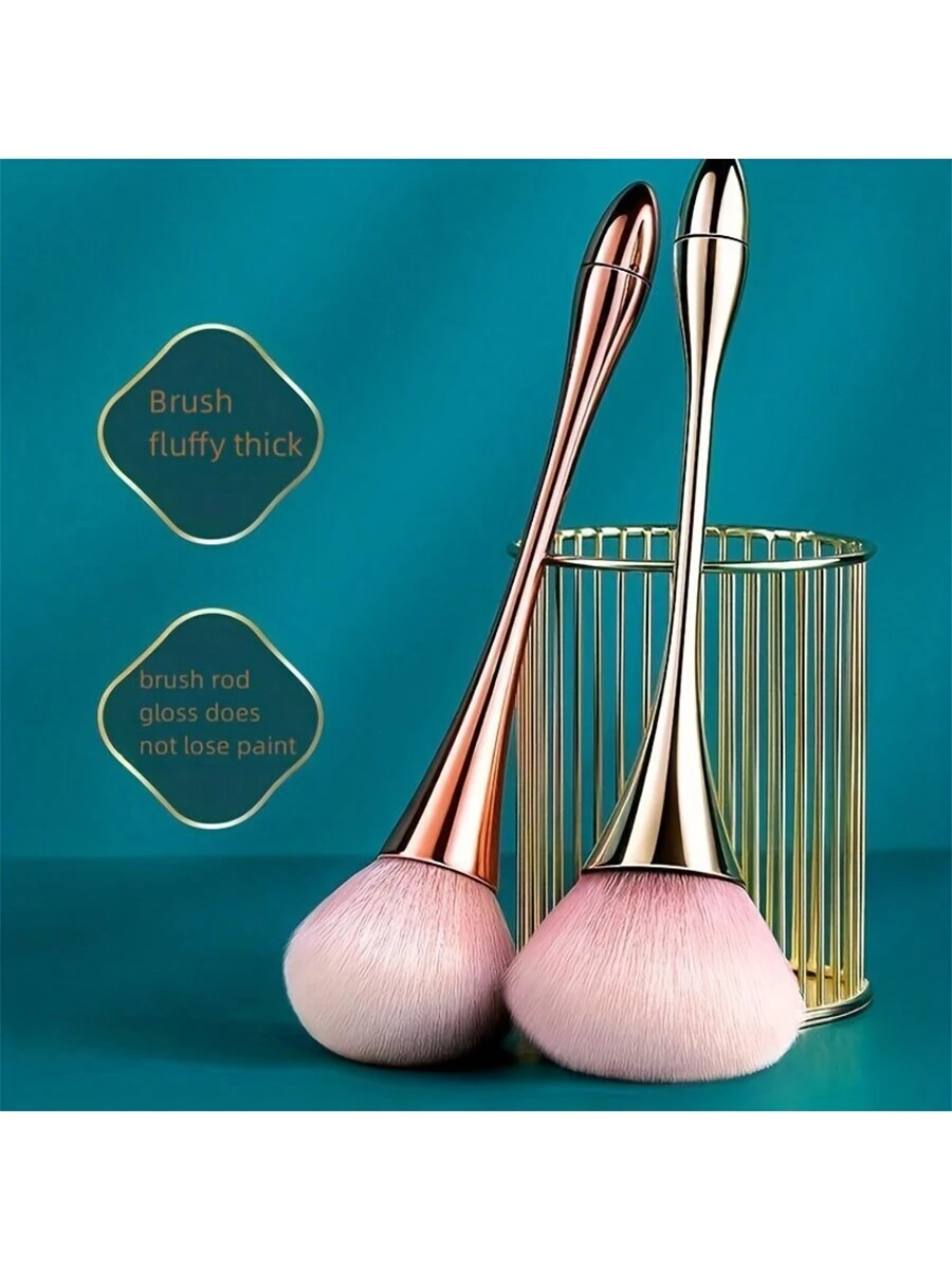 1/2 pièces Set de grosses brosses à poudre, brosses de maquillage douces à la taille, set — vue 3