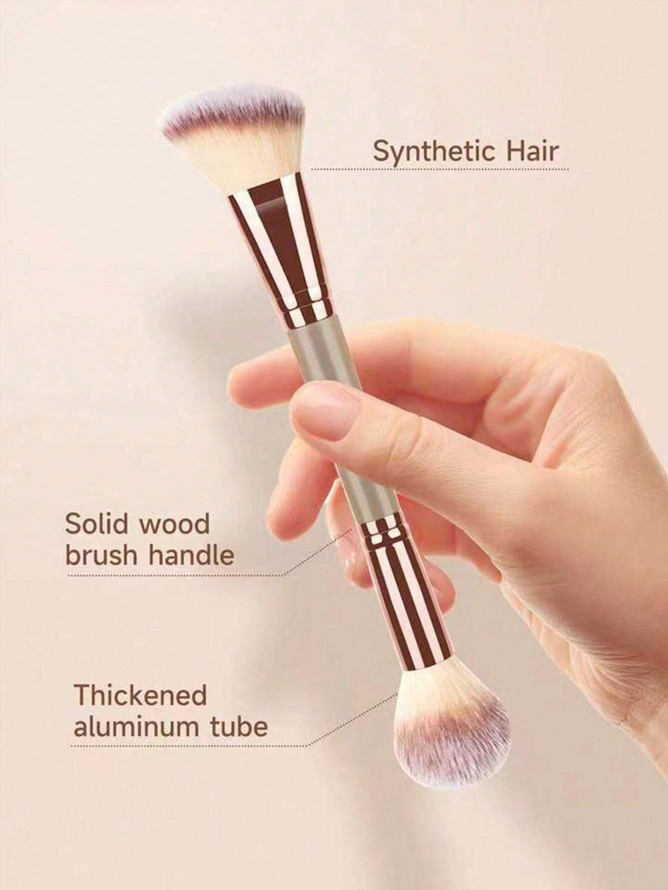 Ensemble de pinceaux de maquillage à double tête - Pinceaux de contour, de blush et de mélange — vue 9