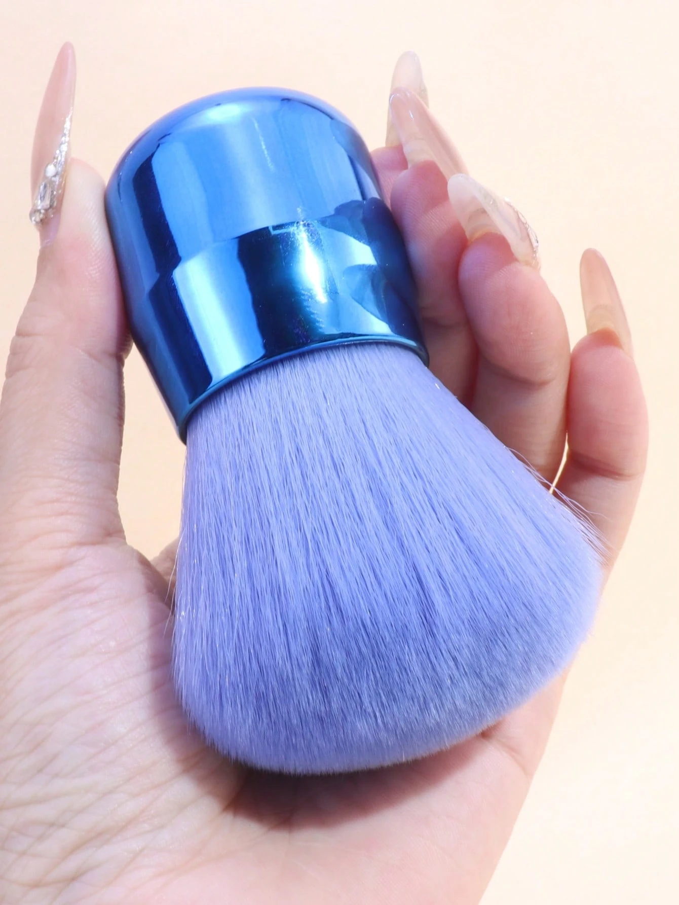 Très grand pinceau pour poudre de visage, pinceau de maquillage pour poudre à ongles,