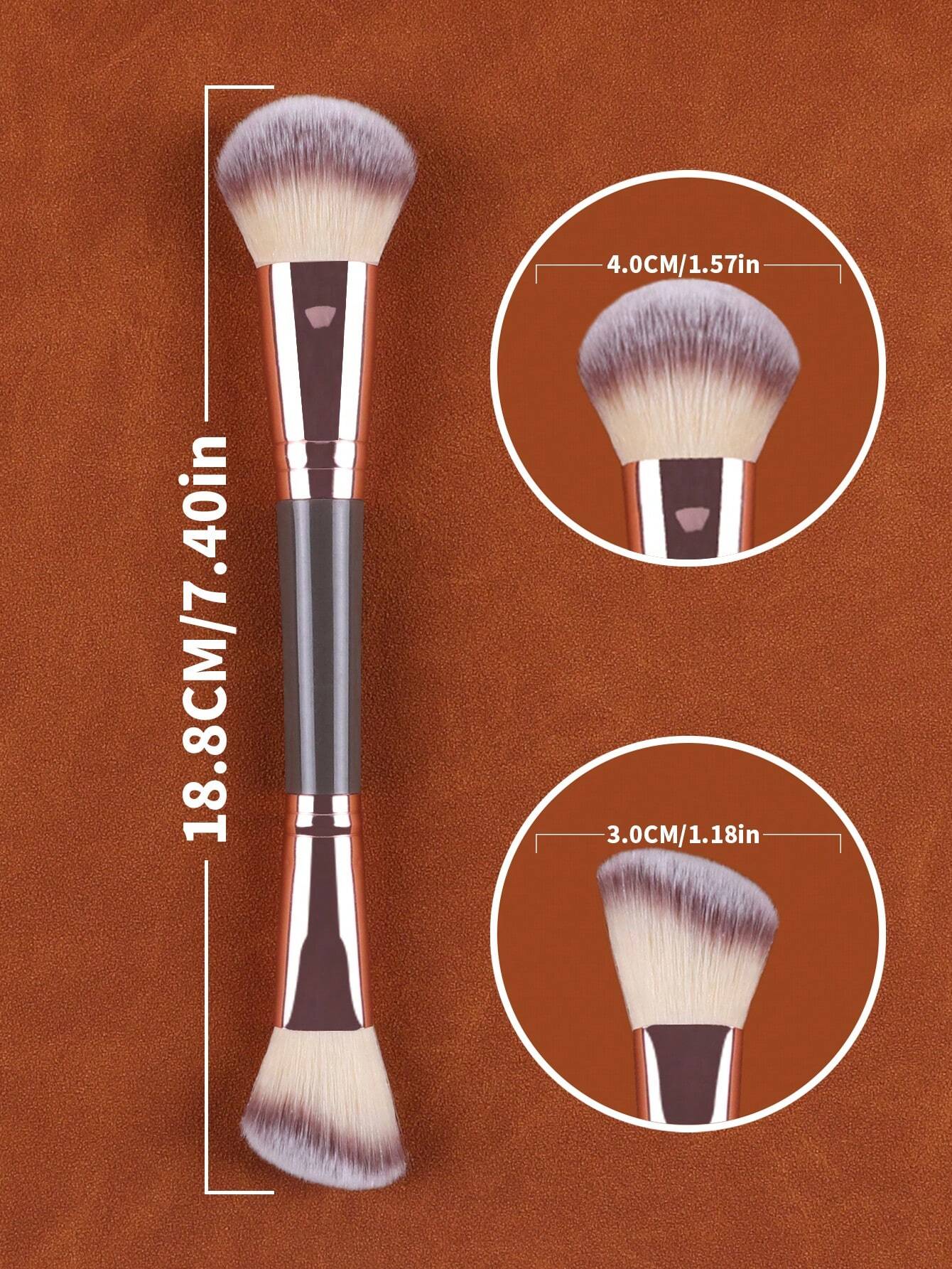 Ensemble de pinceaux de maquillage à double tête - Pinceaux de contour, de blush et de mélange — vue 7