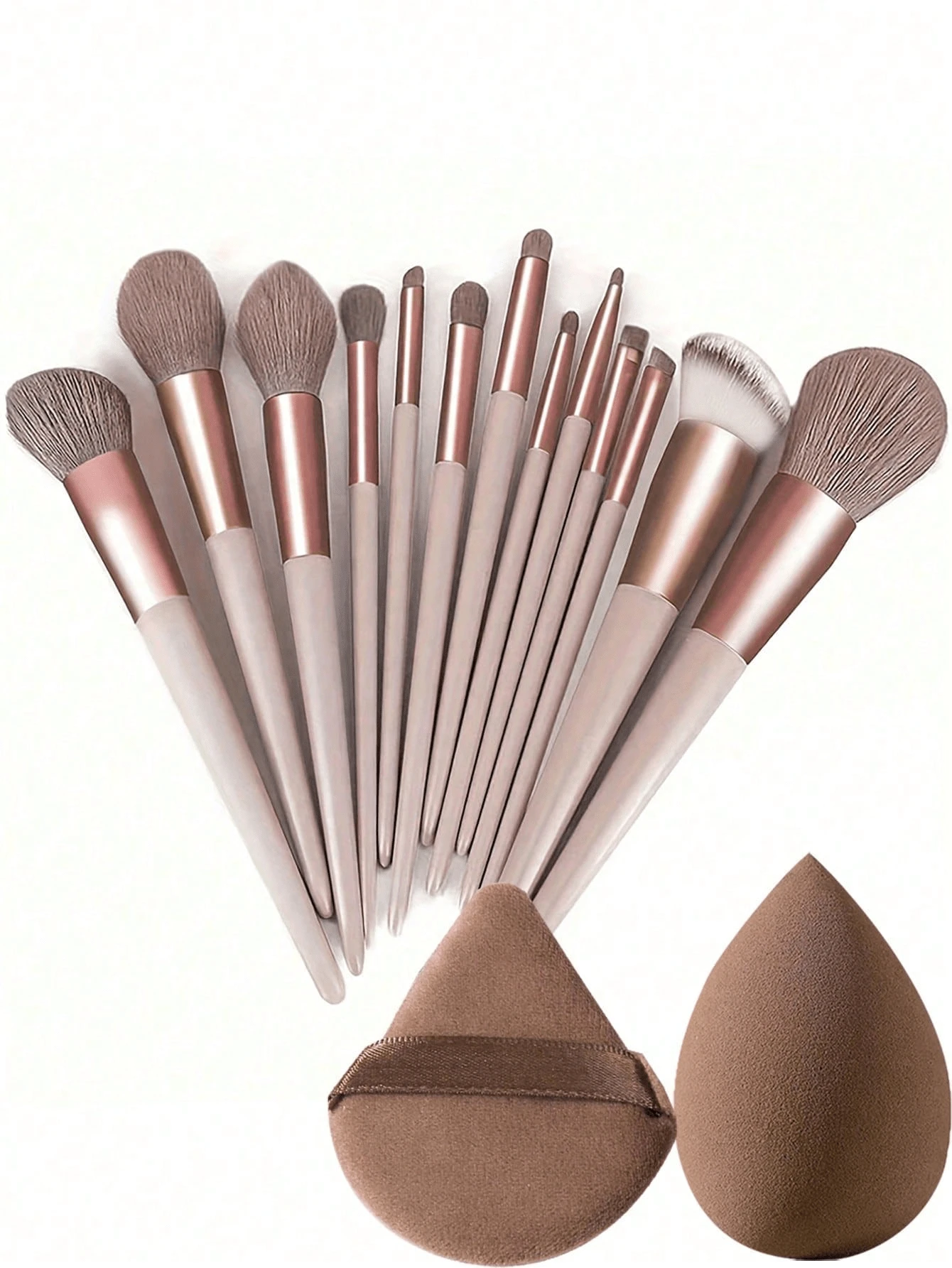 Ensemble de 15 pinceaux de maquillage, ensemble complet de pinceaux de maquillage à poils — vue 7