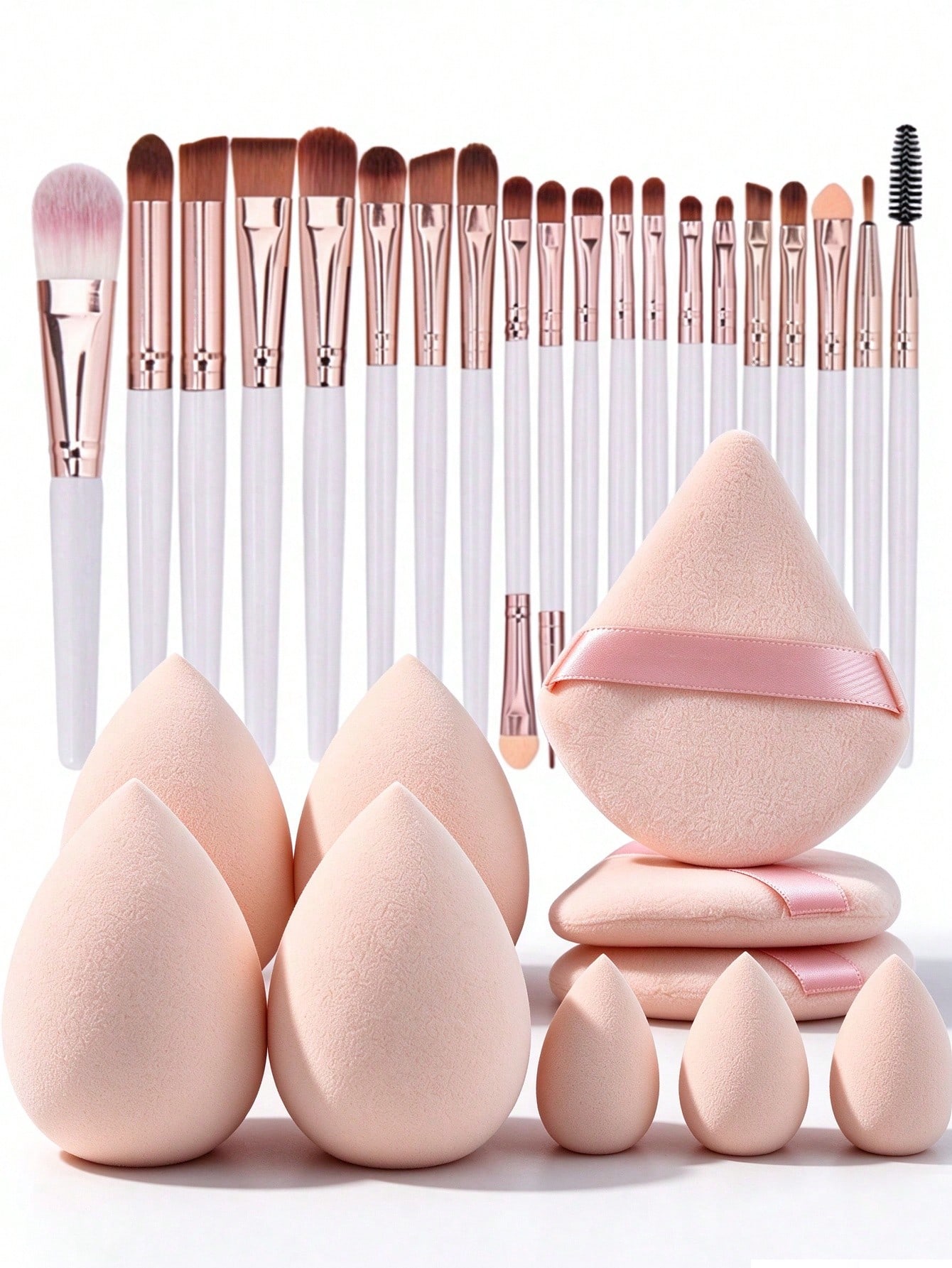 Ensemble de 30 pinceaux de maquillage comprenant pinceau de fond de teint, pinceau à