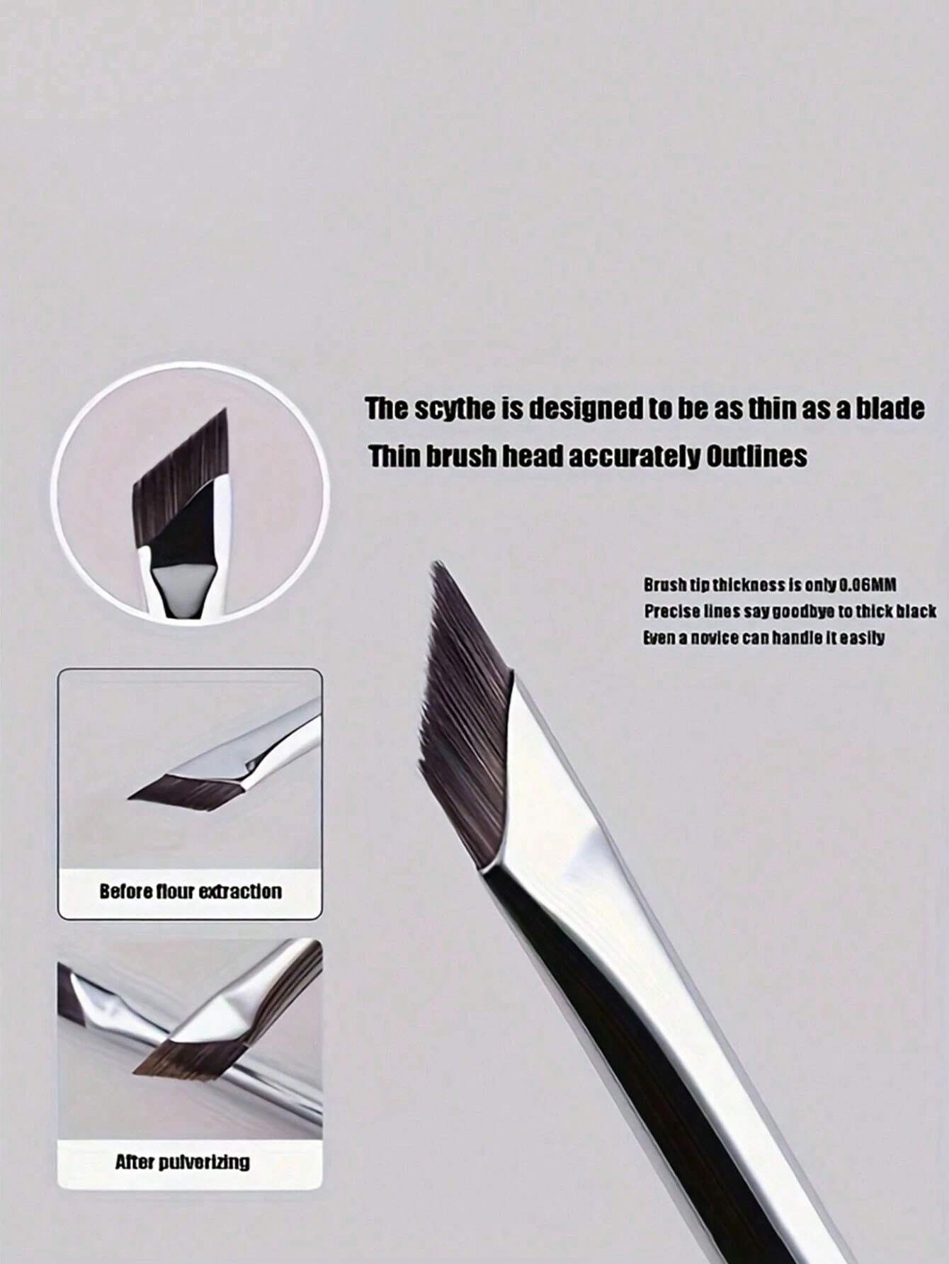 Pinceau à sourcils incliné et pinceau de maquillage pour gel eye-liner, pinceau de — vue 4