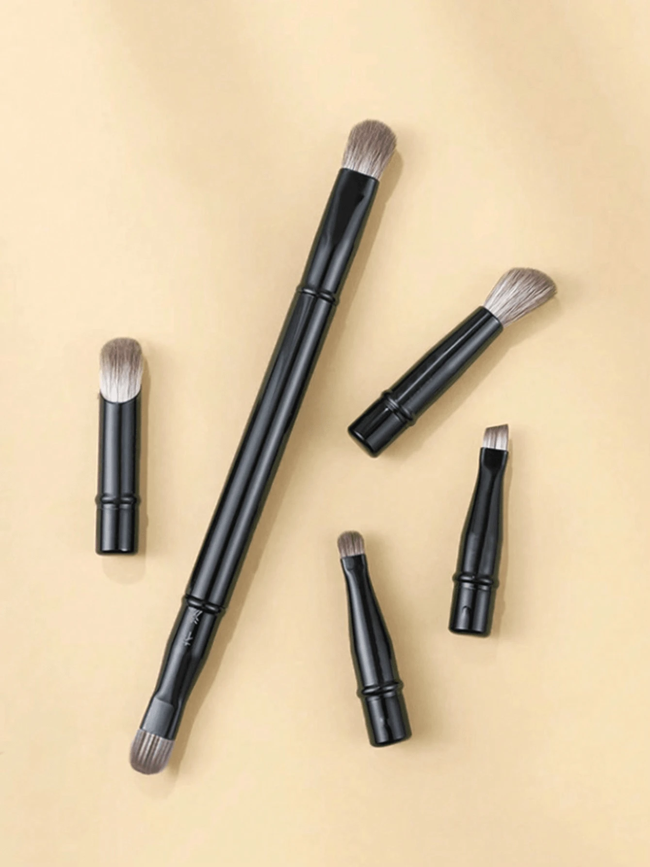 Ensemble de pinceaux de maquillage portable, têtes de pinceaux détachables, mini pinceaux de — vue 3