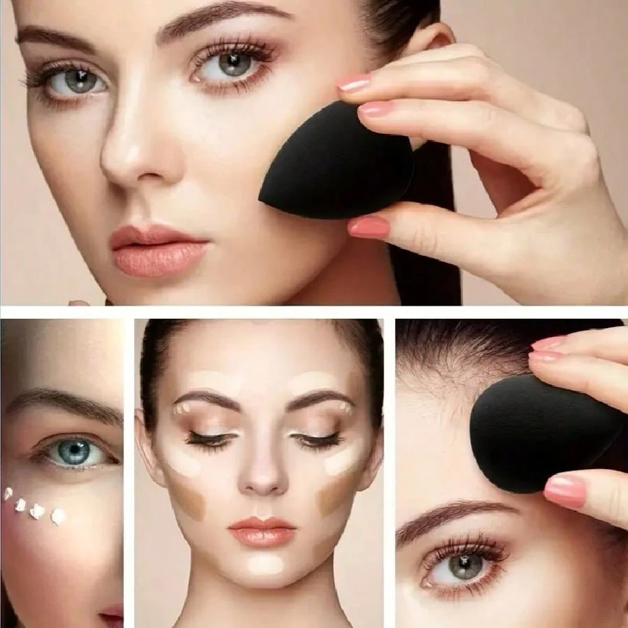 Pinceaux de maquillage, 2 ensembles d'éponges de maquillage, 2 pièces de tampons de — vue 6