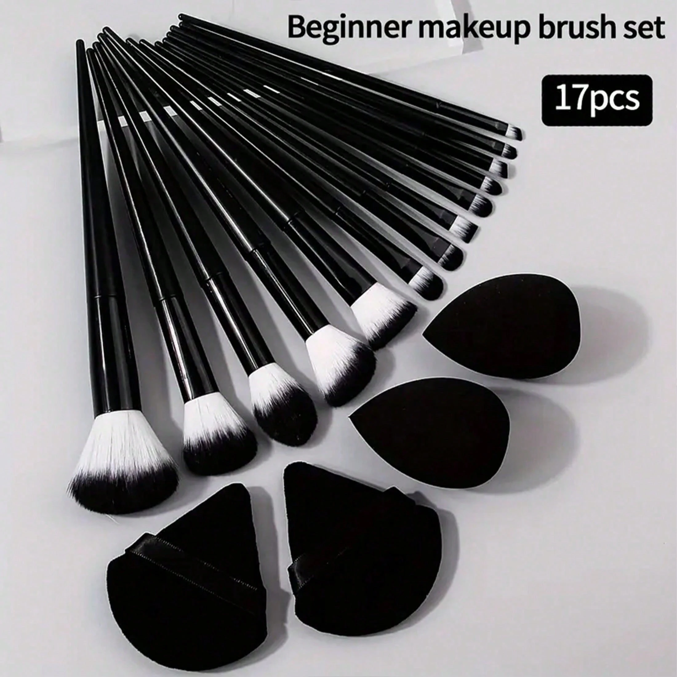 Pinceaux de maquillage, 2 ensembles d'éponges de maquillage, 2 pièces de tampons de — vue 2