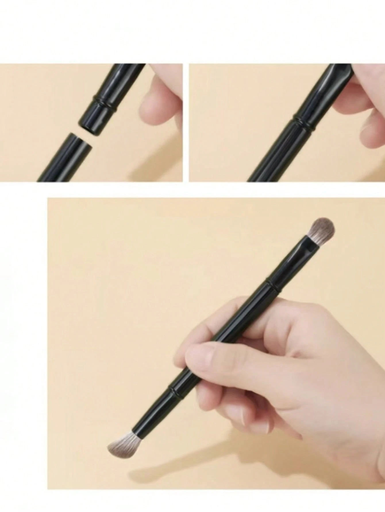 Ensemble de pinceaux de maquillage portable, têtes de pinceaux détachables, mini pinceaux de — vue 9