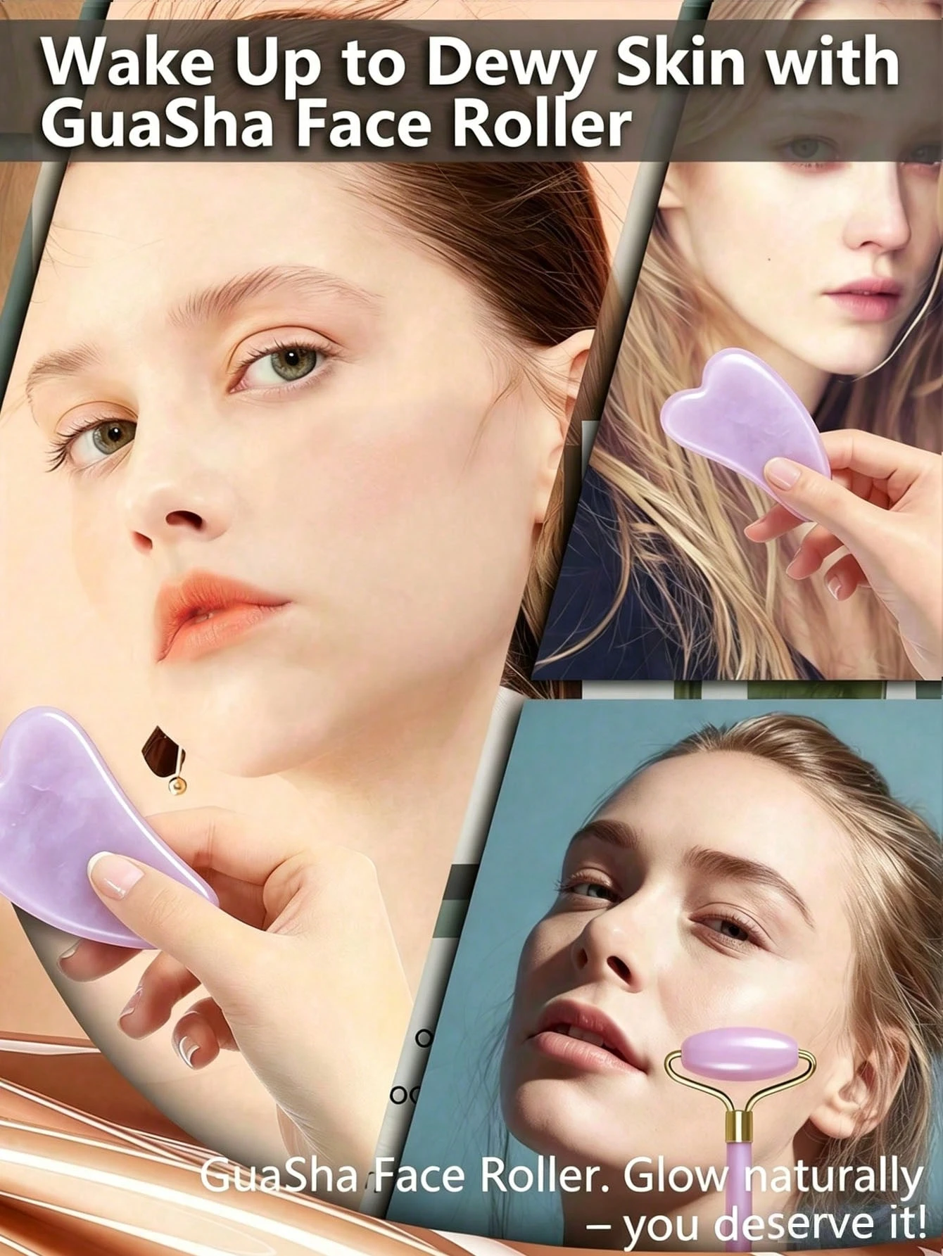 Ensemble de 2 pièces d'outils de massage et de grattage facial: comprenant 1 rouleau de — vue 5
