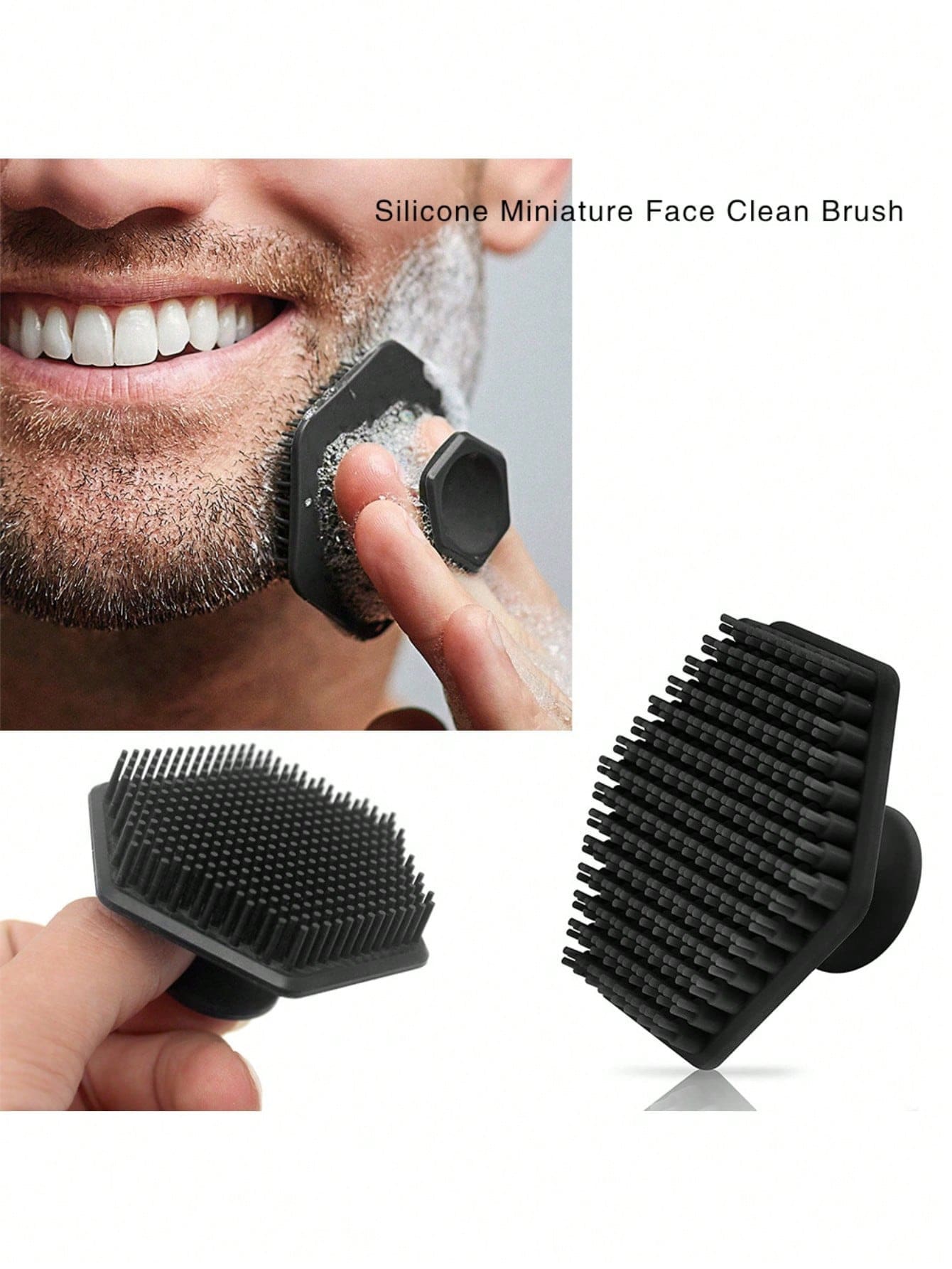 Brosse de gommage pour le visage en silicone doux, tampon de nettoyage, exfoliant doux, — vue 4