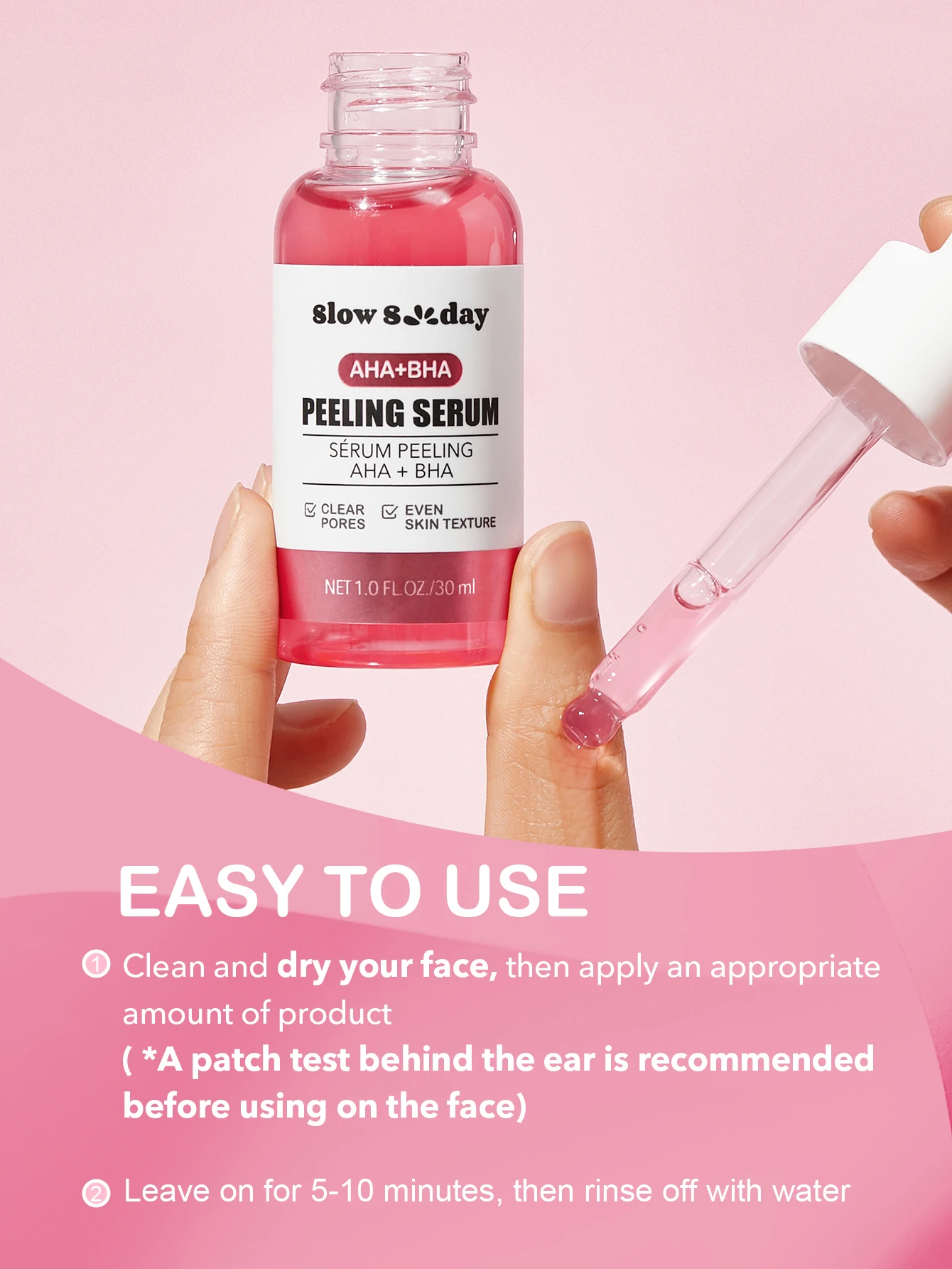 Sérum de peeling AHA + BHA SlowSunday, avec acide lactobionique & acide salicylique, — vue 5