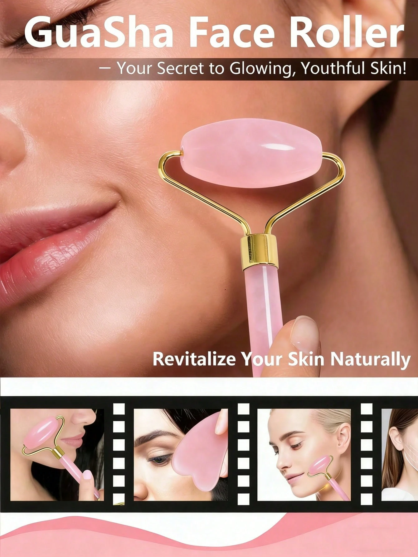 Ensemble de 2 pièces d'outils de massage et de grattage facial: comprenant 1 rouleau de — vue 12