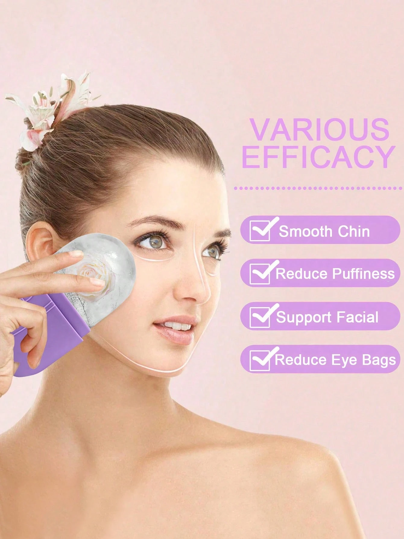 /1 pièce Rouleau de glace pour le visage - Ensemble de rouleaux de glace pour les soins — vue 7