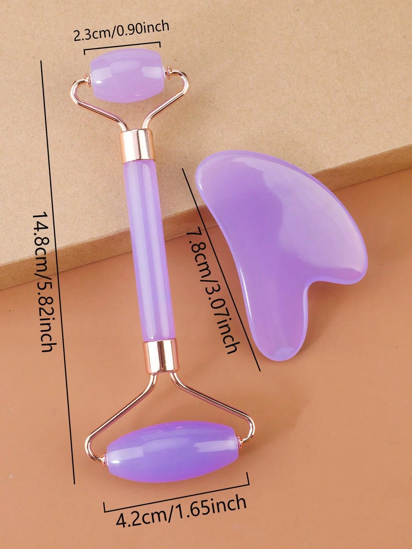 Ensemble de 2 pièces d'outils de massage et de grattage facial: comprenant 1 rouleau de — vue 9