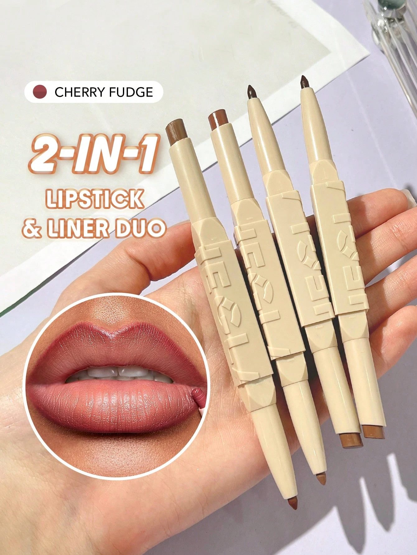SHEGLAM Glam 101 Duo Rouge à LèVres & Crayon-Soft Chai Rouge Marque De Beauté CosméTique — vue 2