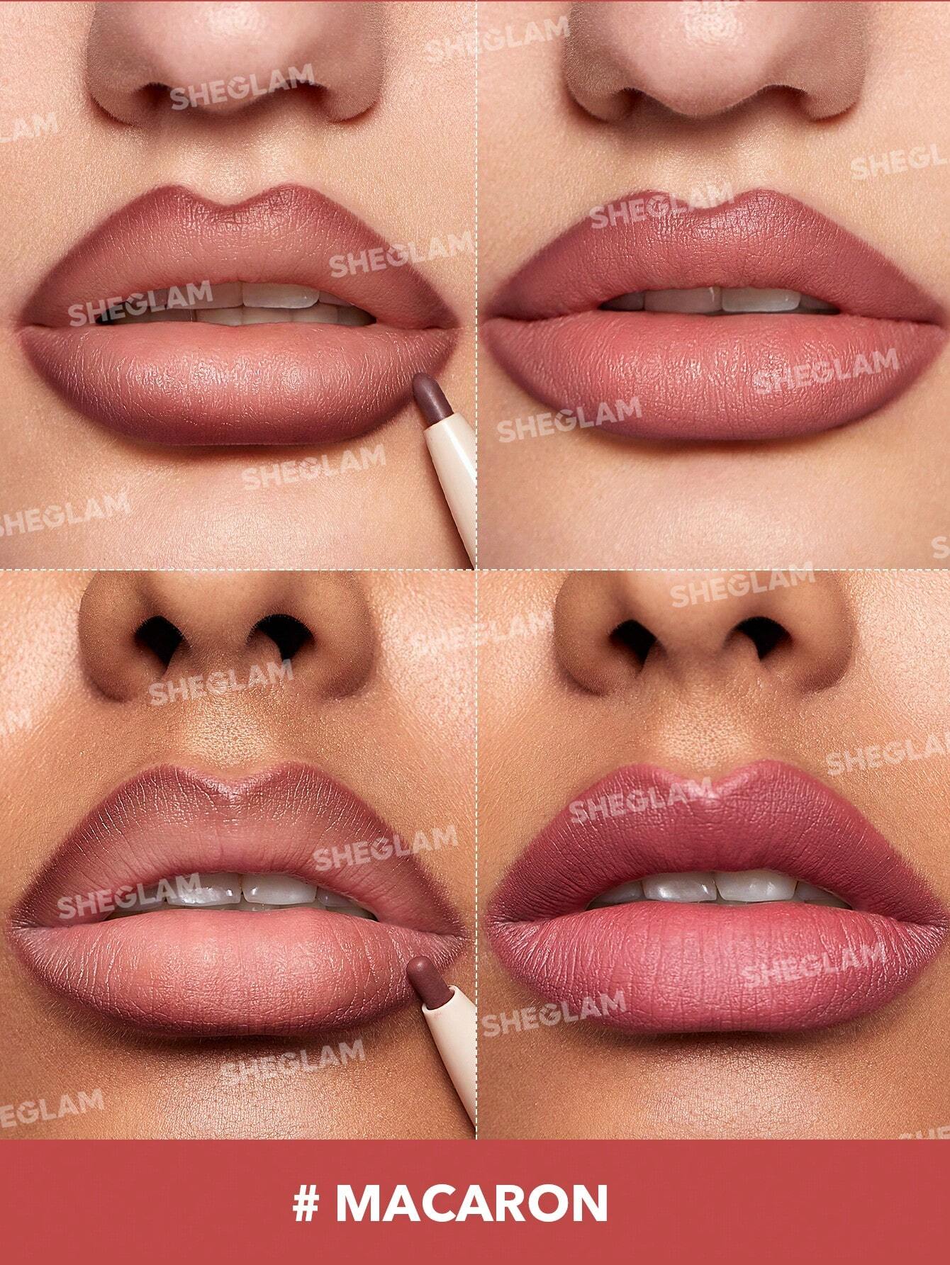 SHEGLAM Glam 101 Duo Rouge à LèVres & Crayon-Soft Chai Rouge Marque De Beauté CosméTique — vue 9