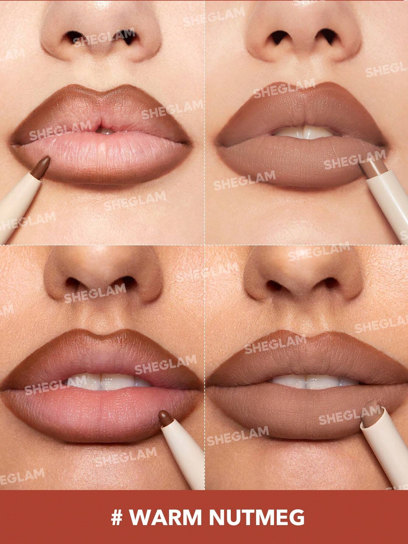 SHEGLAM Glam 101 Duo Rouge à LèVres & Crayon-Soft Chai Rouge Marque De Beauté CosméTique — vue 12