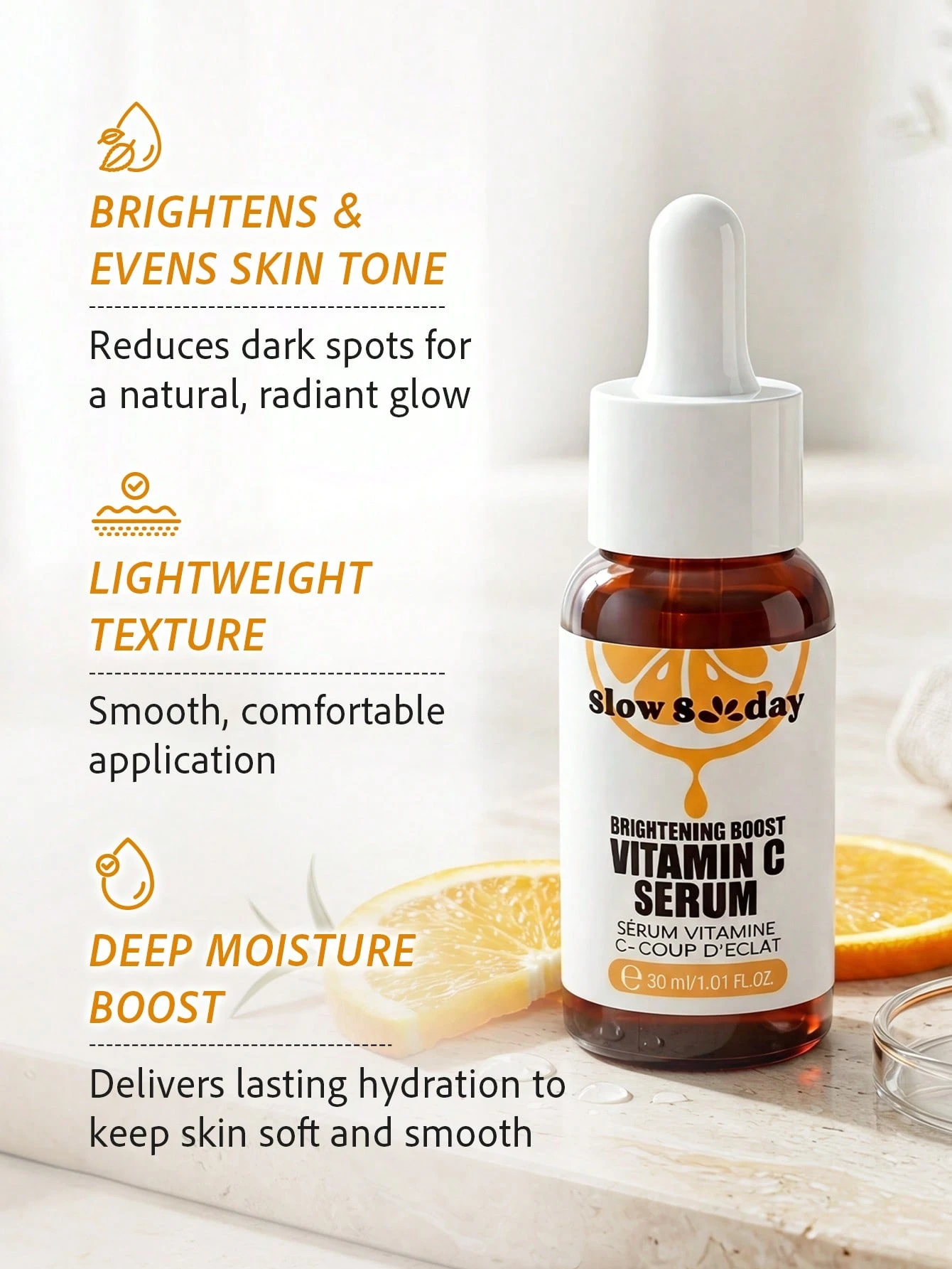 Sérum à la vitamine C Slow Sunday Brightening Boost, pour les taches brunes, un teint — vue 3