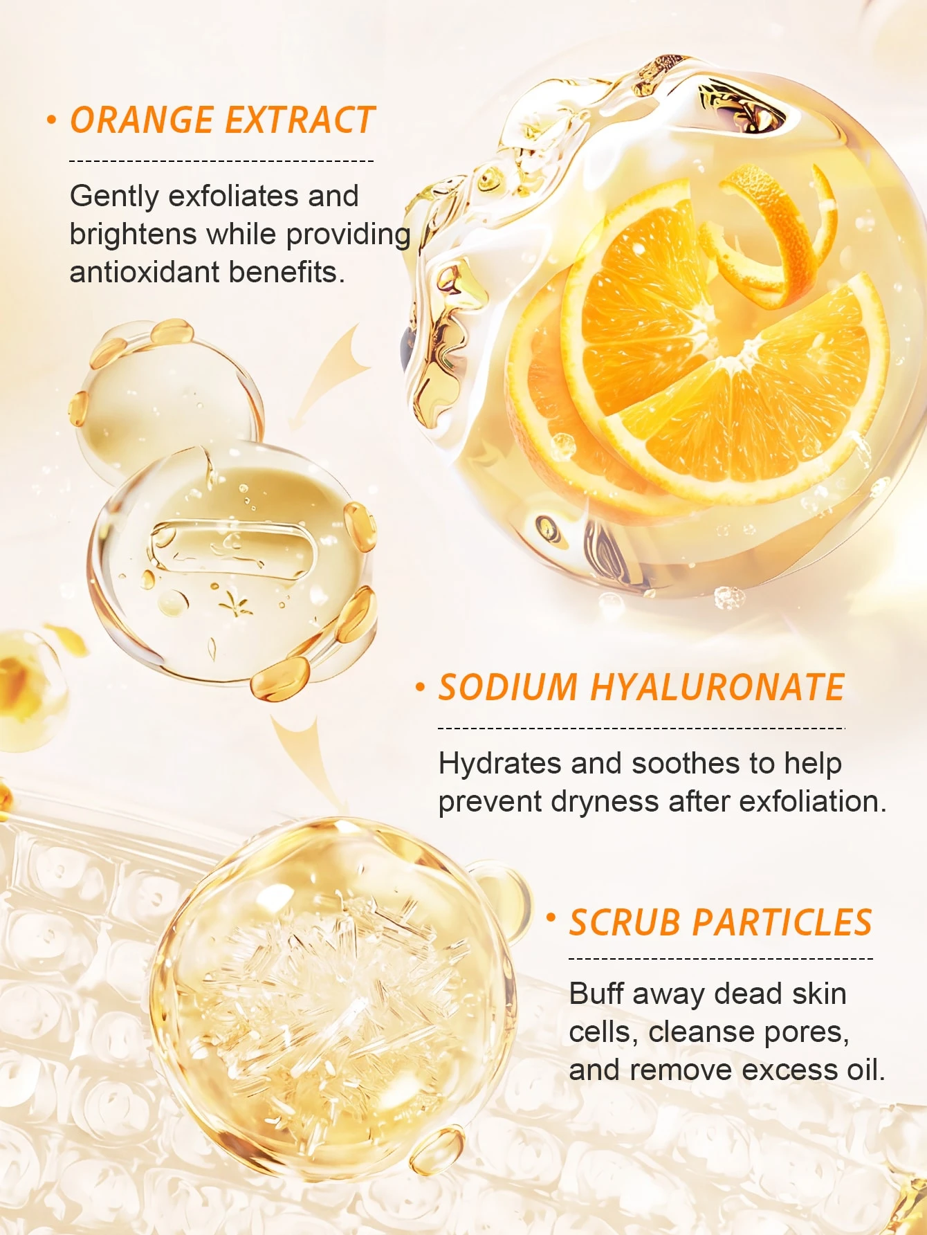 Gel exfoliant pour le visage à l'orange SlowSunday, rafraîchissant & adoucissant, — vue 3