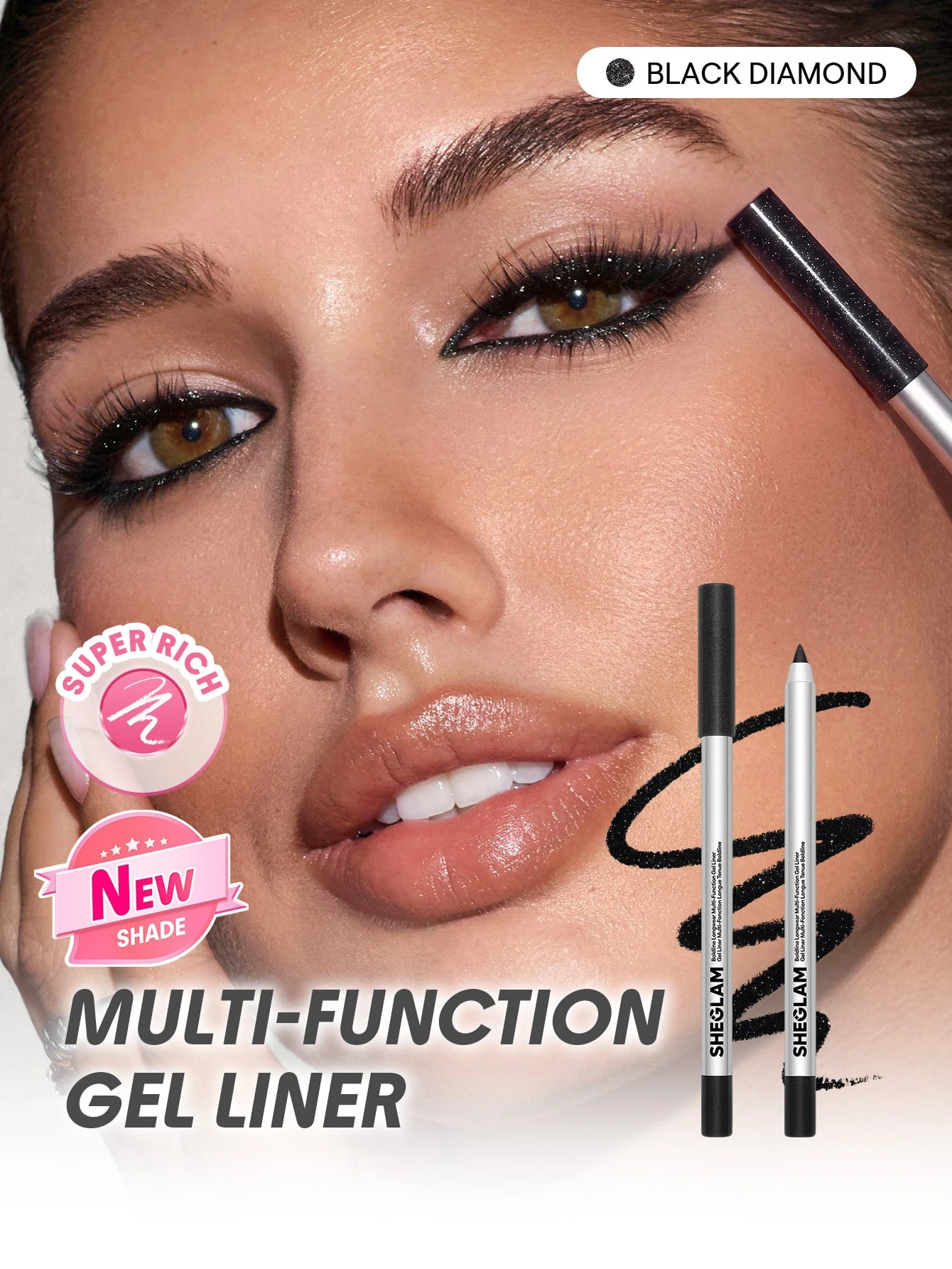 SHEGLAM Boldline Eye-Liner Gel Multifonction Longue Tenue-Nude Marque De Beauté — vue 13