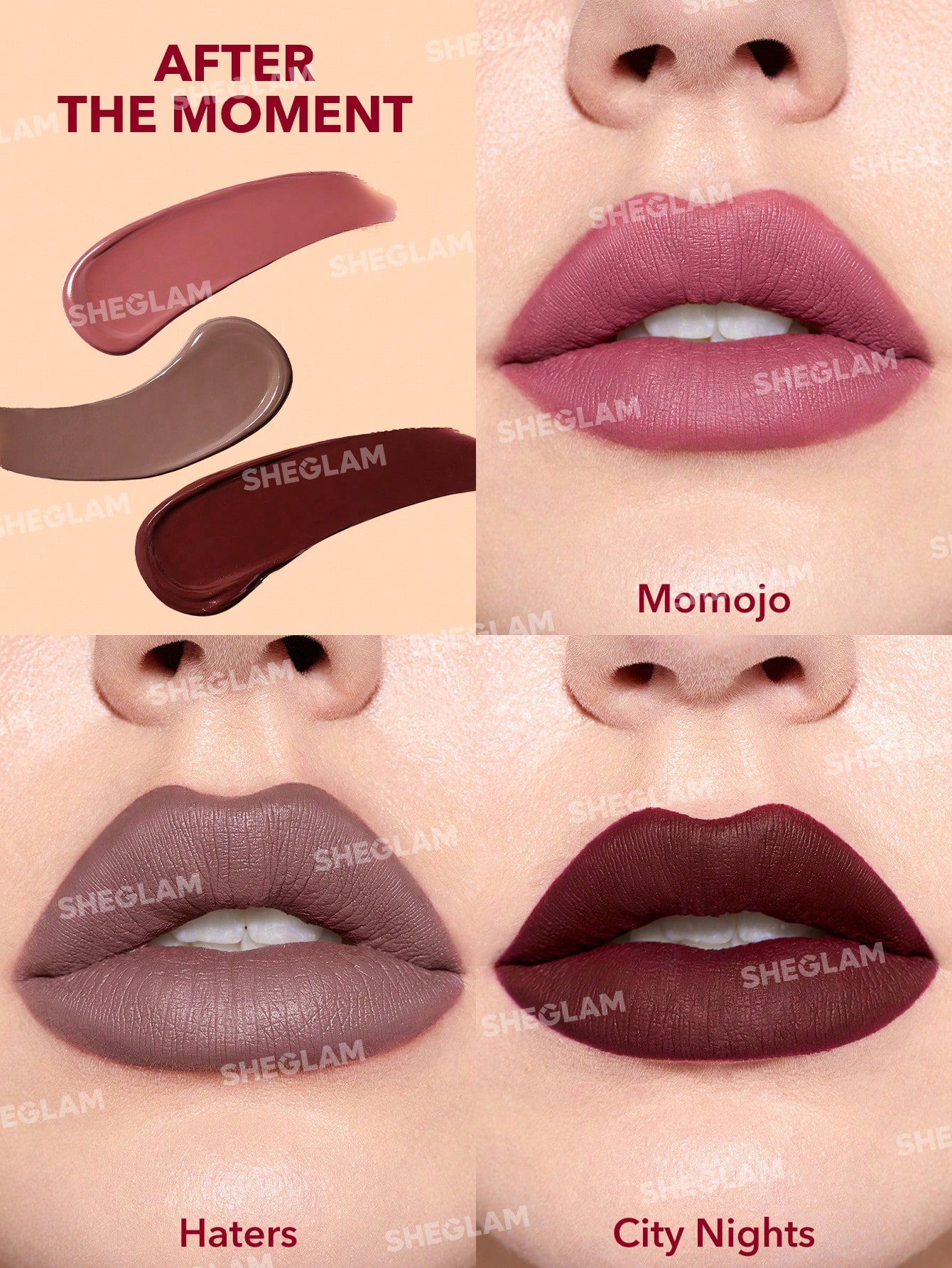 SHEGLAM Matte Allure Mini Set Rouge à LèVres Liquide-Private Tour Rouge Marque De Beauté — vue 4