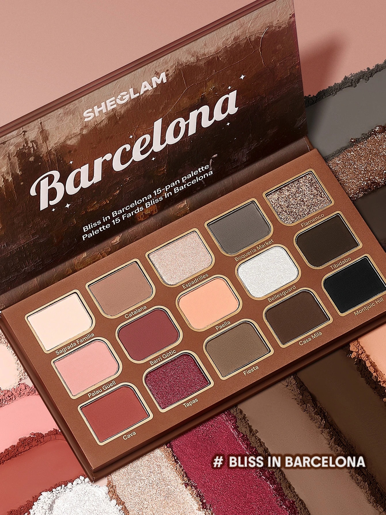 SHEGLAM MatinéE In L.A. Palette 15 Couleurs Paillettes Marque De Beauté CosméTique — vue 6