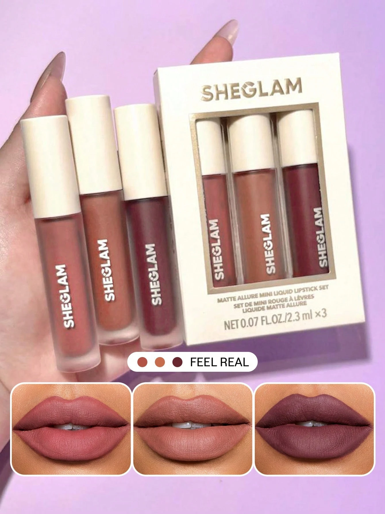 SHEGLAM Matte Allure Mini Set Rouge à LèVres Liquide-Private Tour Rouge Marque De Beauté — vue 2
