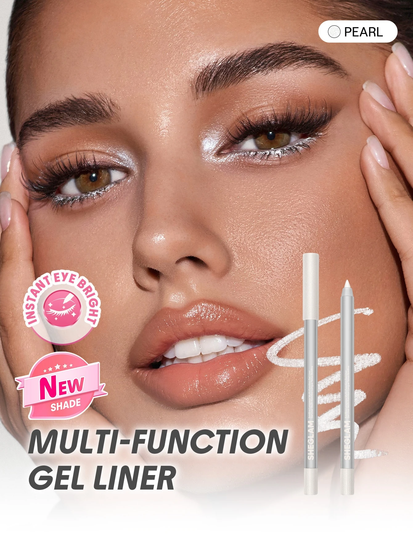 SHEGLAM Boldline Eyeliner Gel Multifonction Longue Tenue-White Kohl Kajal Henna Marque De — vue 8