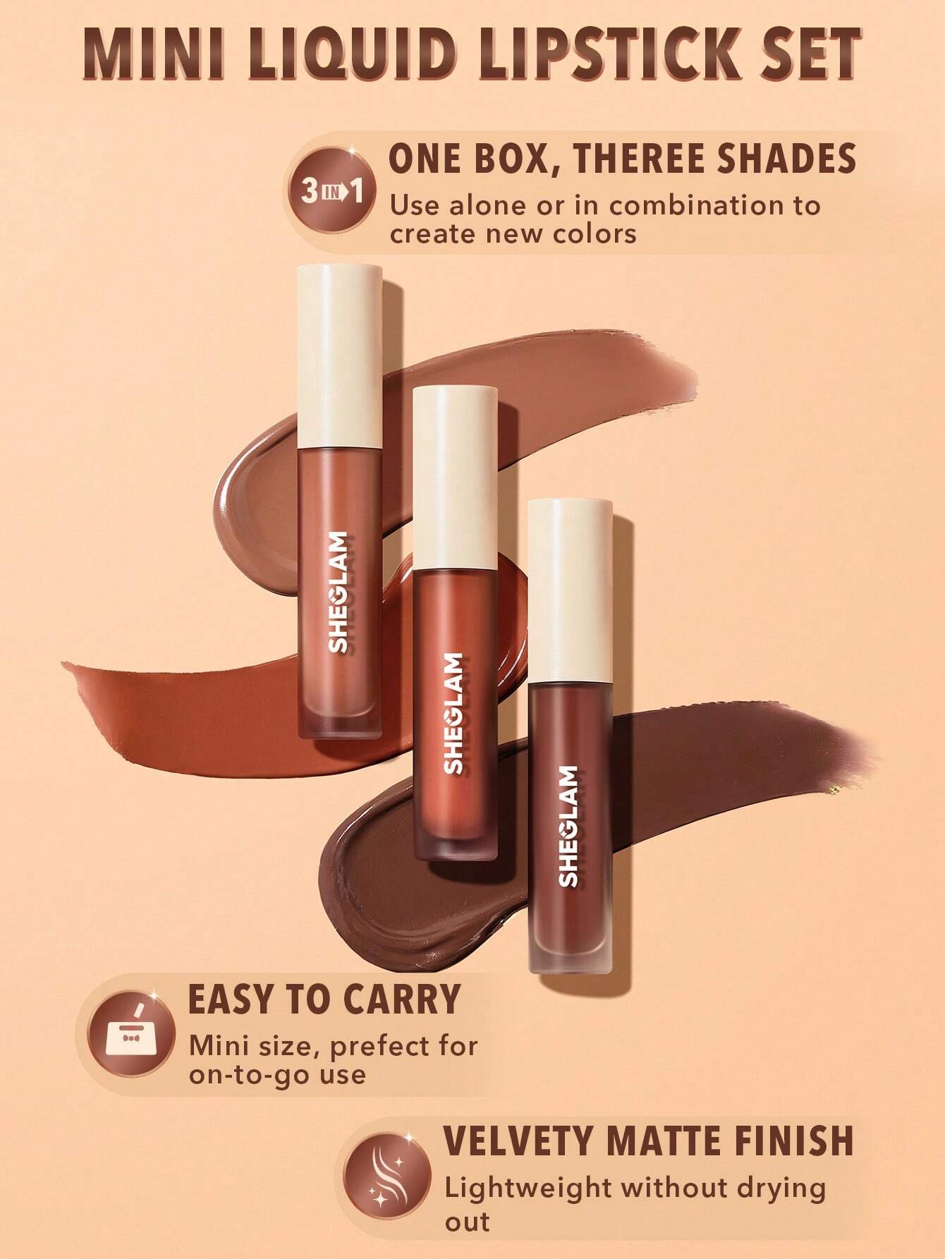 SHEGLAM Matte Allure Mini Set Rouge à LèVres Liquide-Private Tour Rouge Marque De Beauté — vue 12