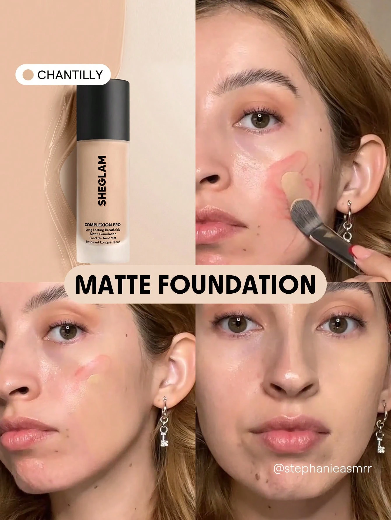 SHEGLAM Complexion Pro Fond De Teint Mat Longue Tenue Respirant-Mahogany Marque De Beauté — vue 5