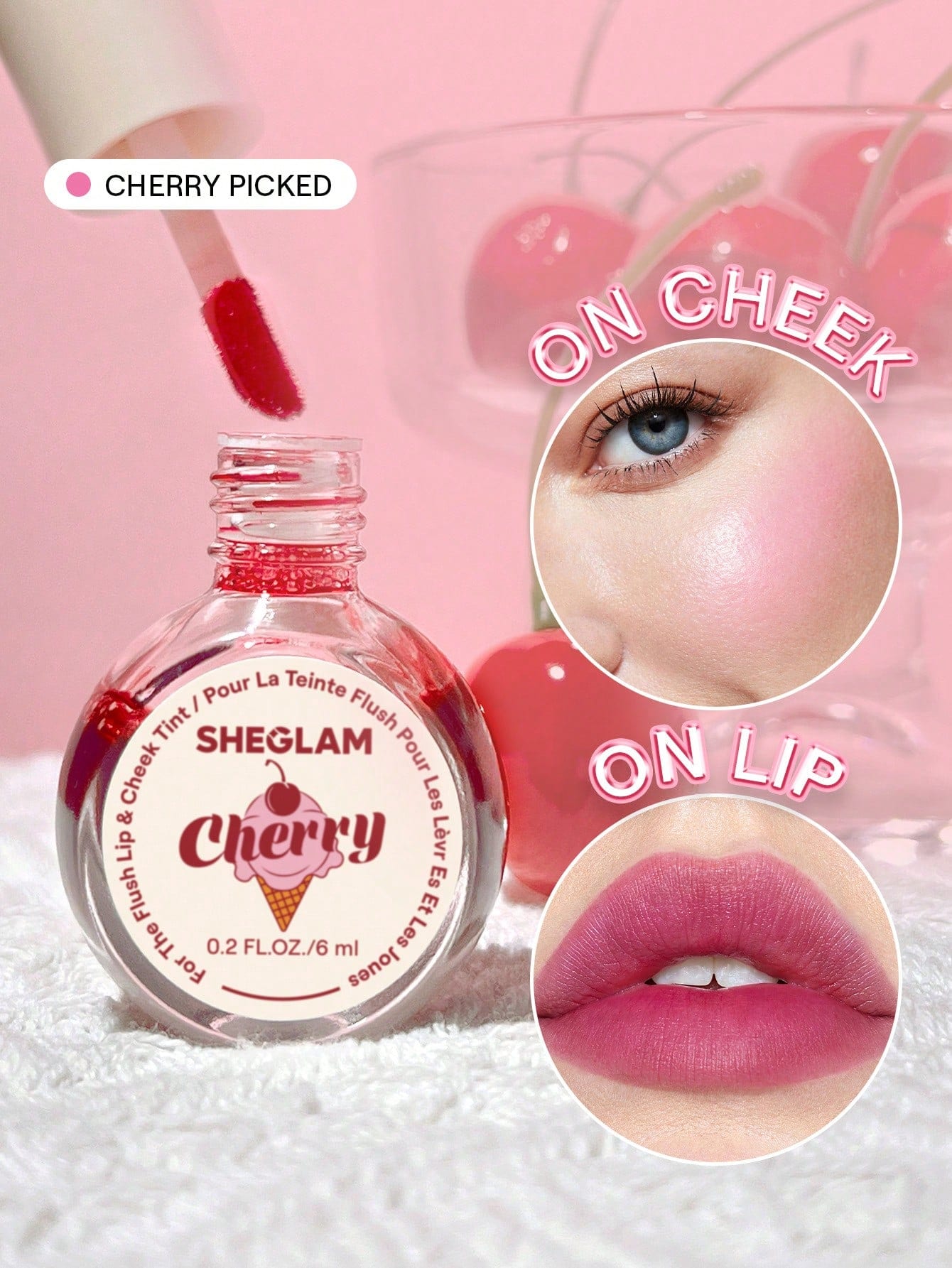 SHEGLAM For The Flush Teinte LèVres & Joues-Fruit Punch Rouge Marque De Beauté CosméTique