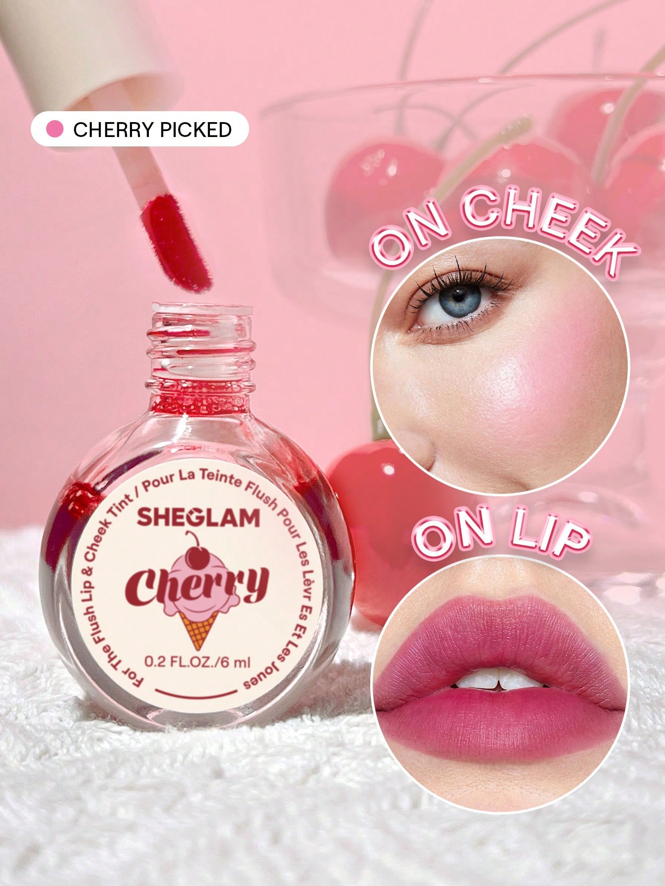 SHEGLAM For The Flush Teinte LèVres & Joues-Fruit Punch Rouge Marque De Beauté CosméTique