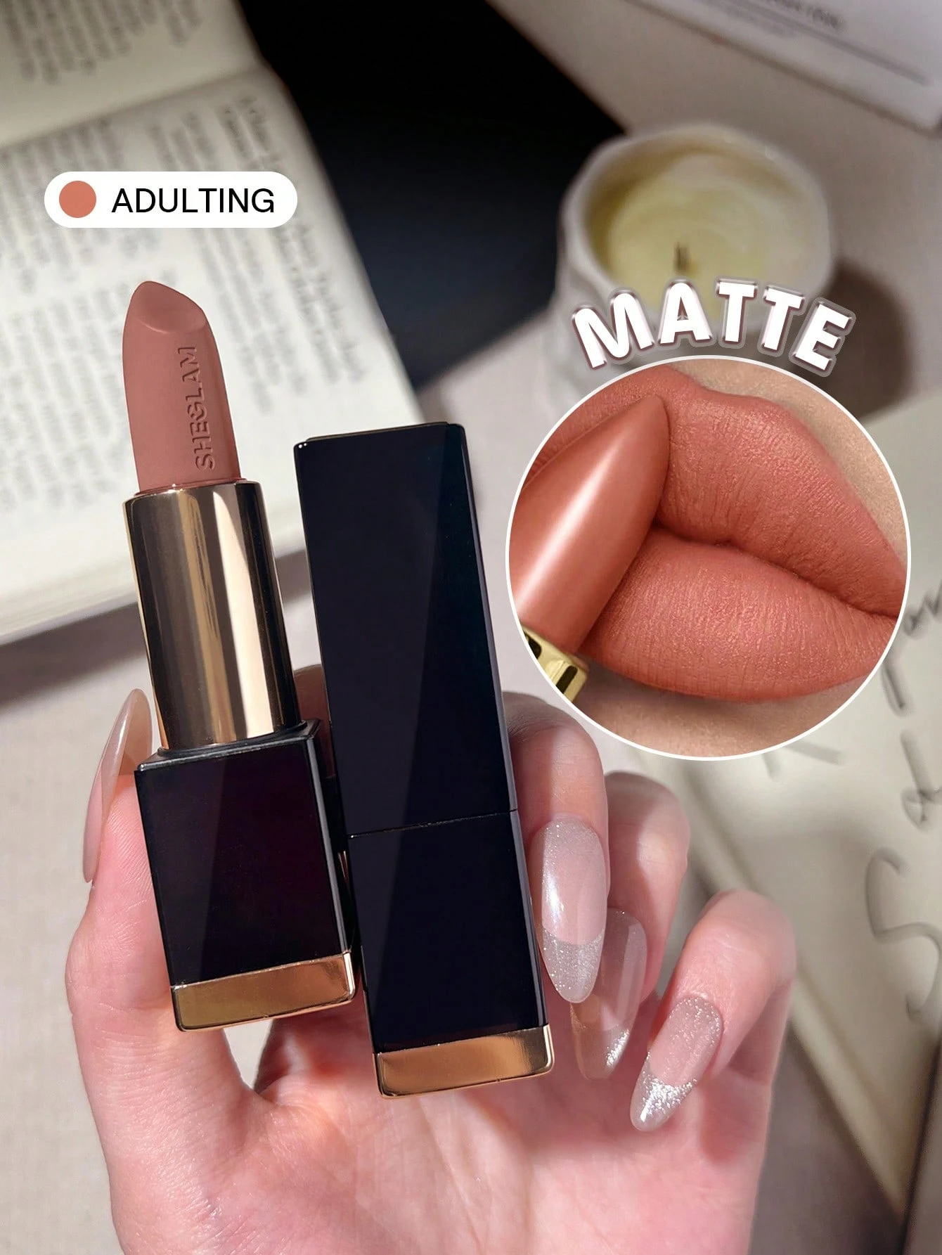 SHEGLAM Matte Allure Rouge à LèVres -287 Neutral Territory Rouge Marque De Beauté — vue 2
