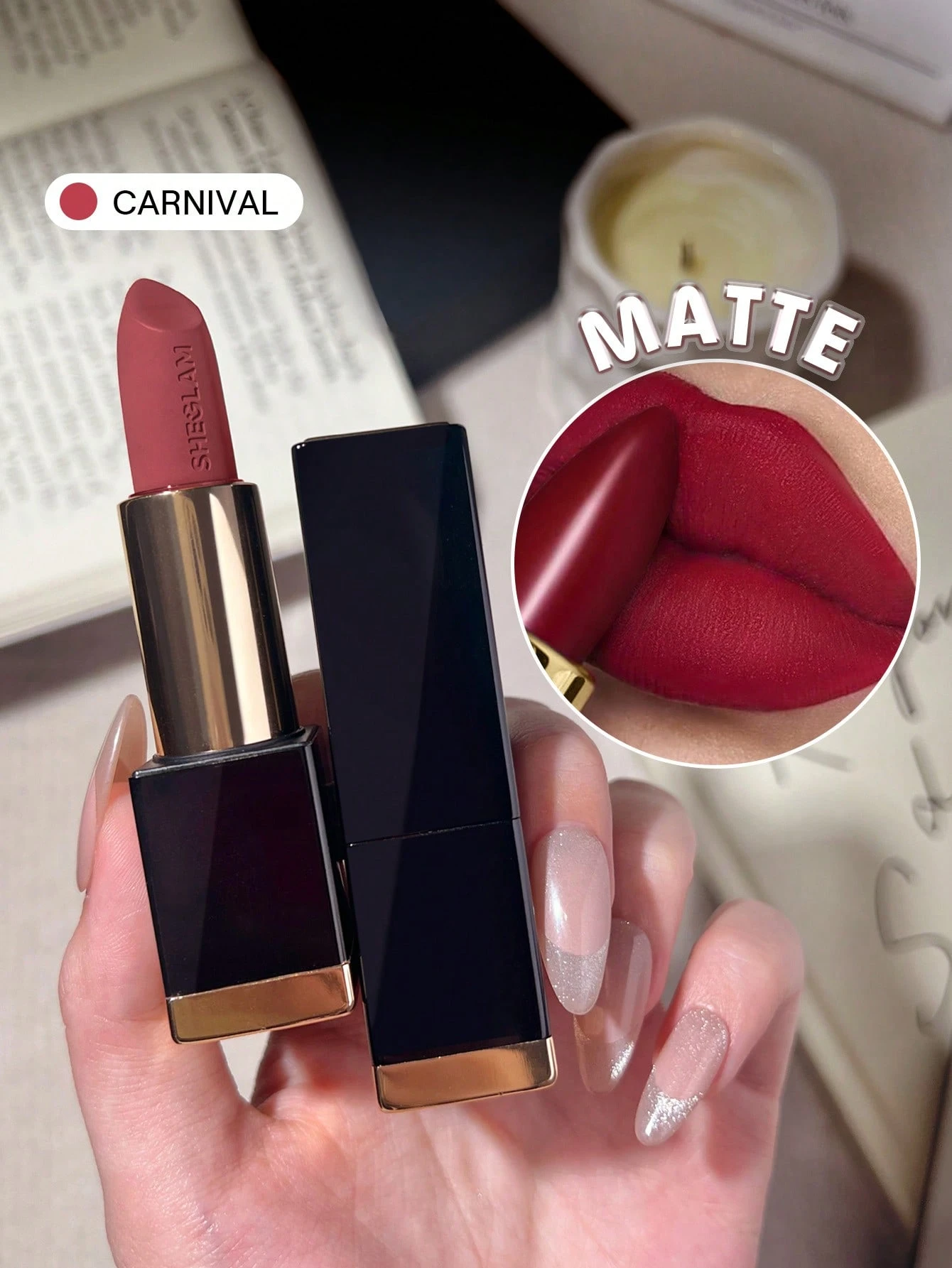 SHEGLAM Matte Allure Rouge à LèVres -287 Neutral Territory Rouge Marque De Beauté — vue 5