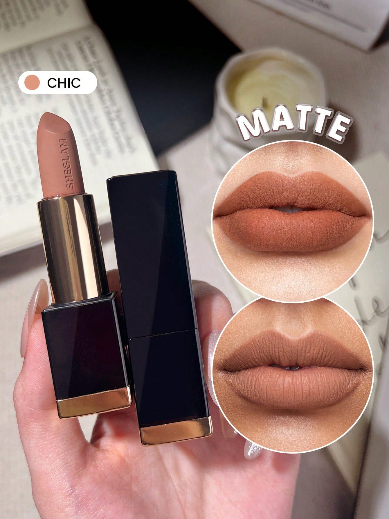 SHEGLAM Matte Allure Rouge à LèVres -287 Neutral Territory Rouge Marque De Beauté