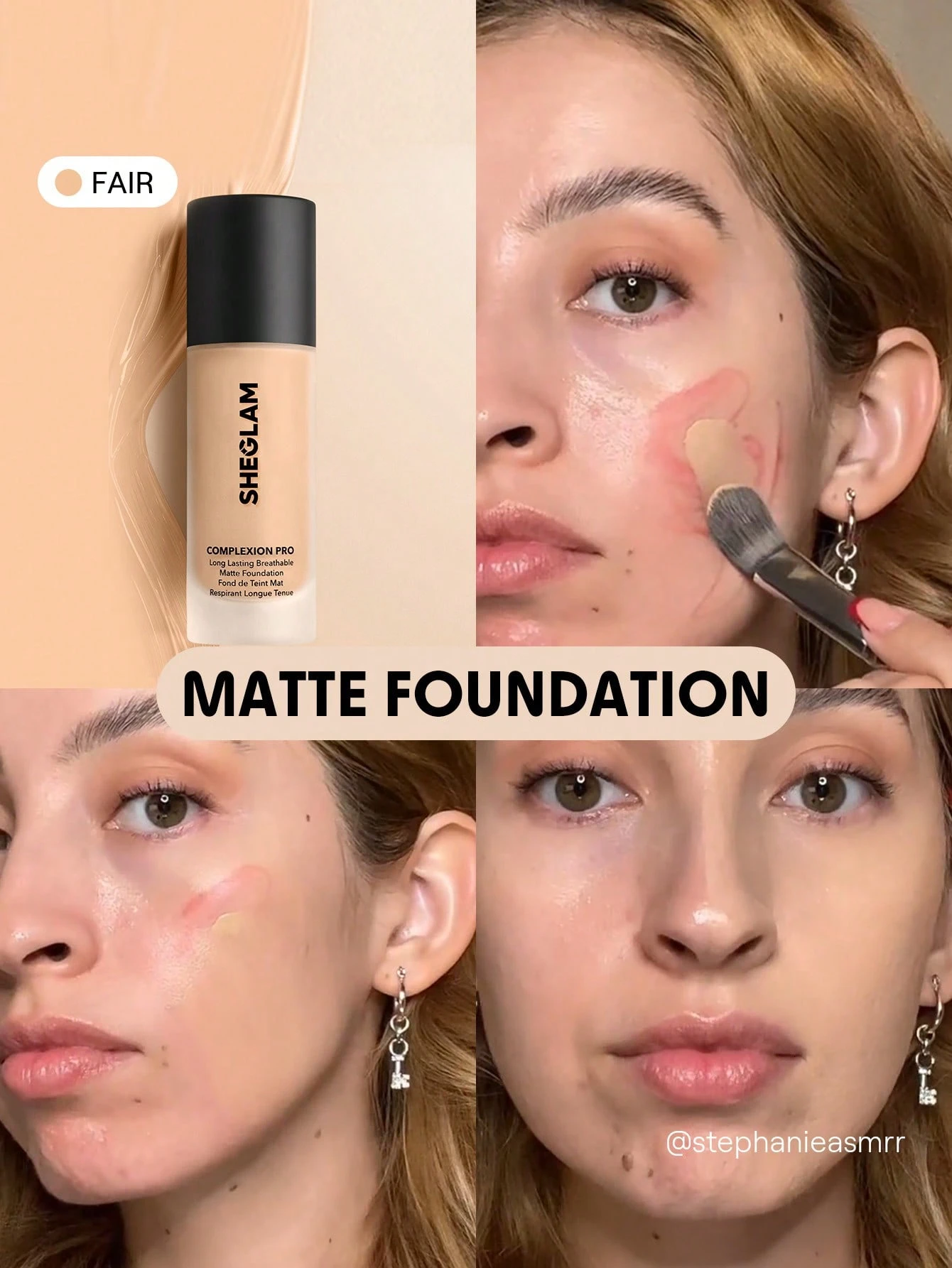 SHEGLAM Complexion Pro Fond De Teint Mat Longue Tenue Respirant-Mahogany Marque De Beauté — vue 4