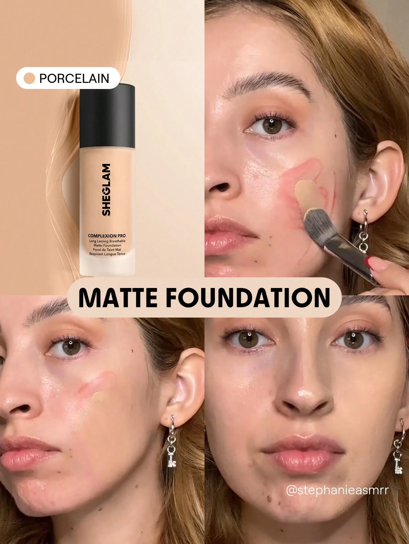 SHEGLAM Complexion Pro Fond De Teint Mat Longue Tenue Respirant-Mahogany Marque De Beauté — vue 3