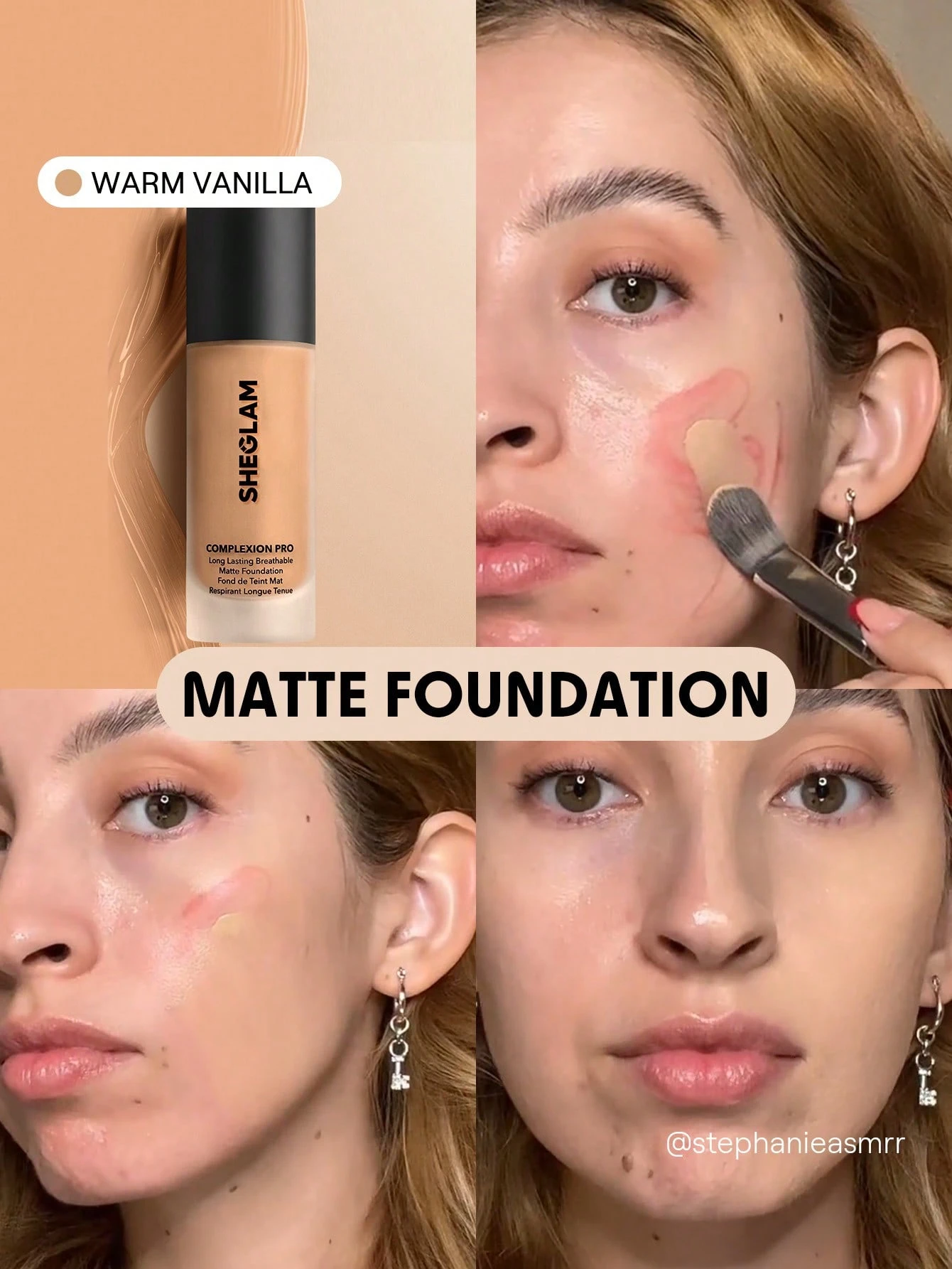 SHEGLAM Complexion Pro Fond De Teint Mat Longue Tenue Respirant-Mahogany Marque De Beauté — vue 10