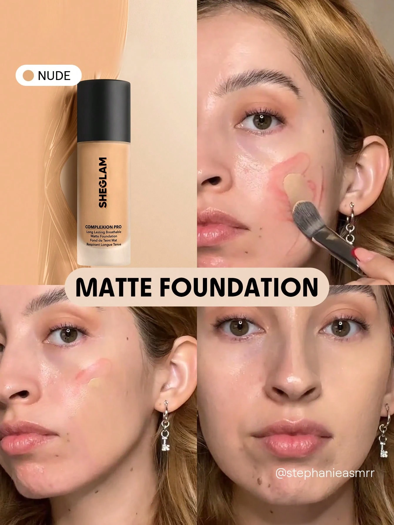 SHEGLAM Complexion Pro Fond De Teint Mat Longue Tenue Respirant-Mahogany Marque De Beauté — vue 8