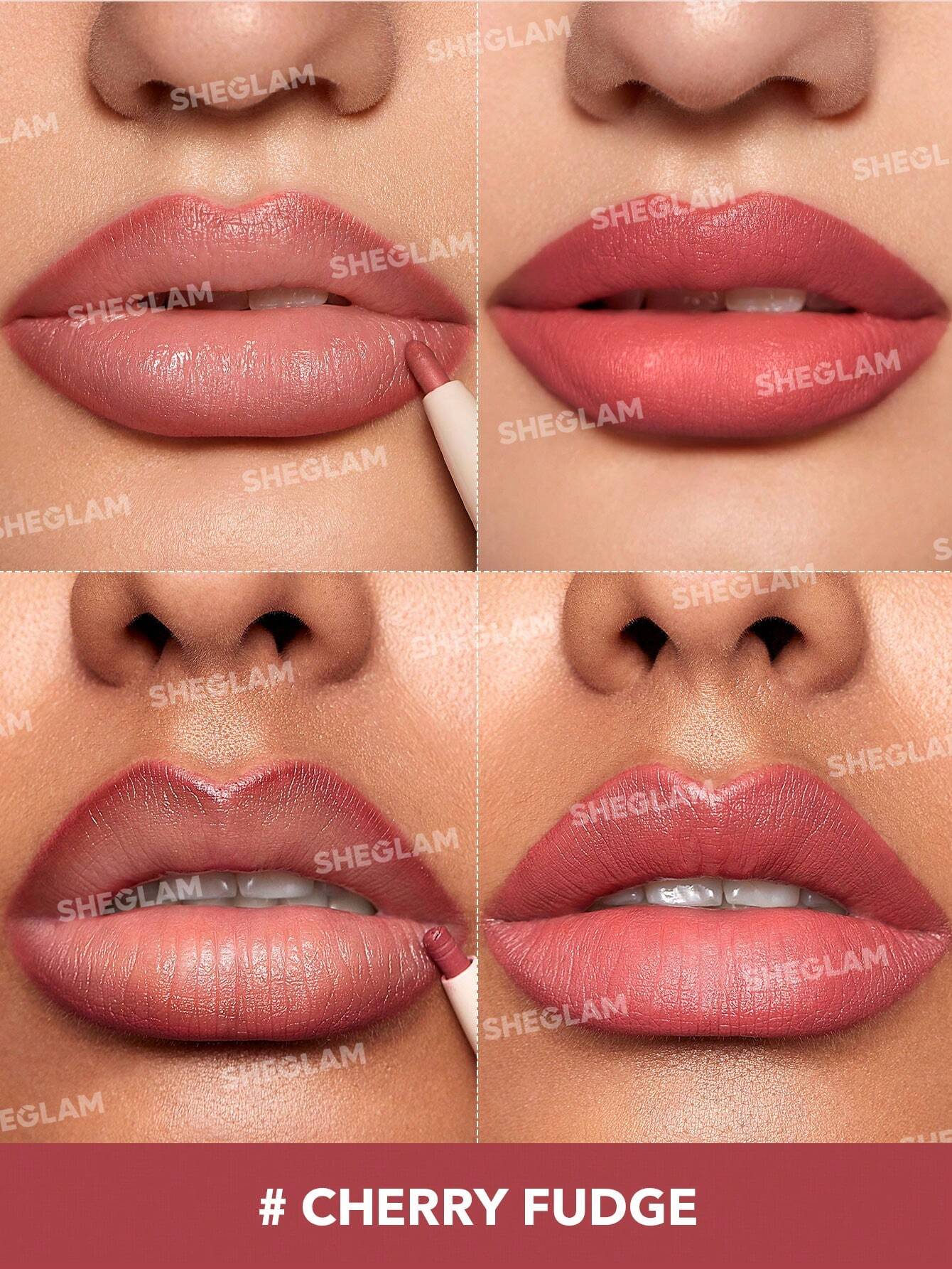 SHEGLAM Glam 101 Duo Rouge à LèVres & Crayon-Warm Nutmeg Rouge Marque De Beauté — vue 8
