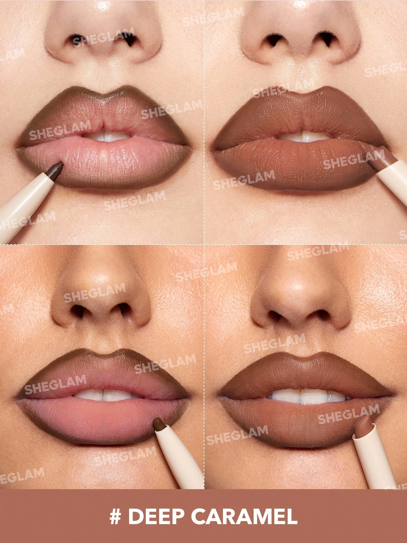 SHEGLAM Glam 101 Duo Rouge à LèVres & Crayon-Warm Nutmeg Rouge Marque De Beauté — vue 12