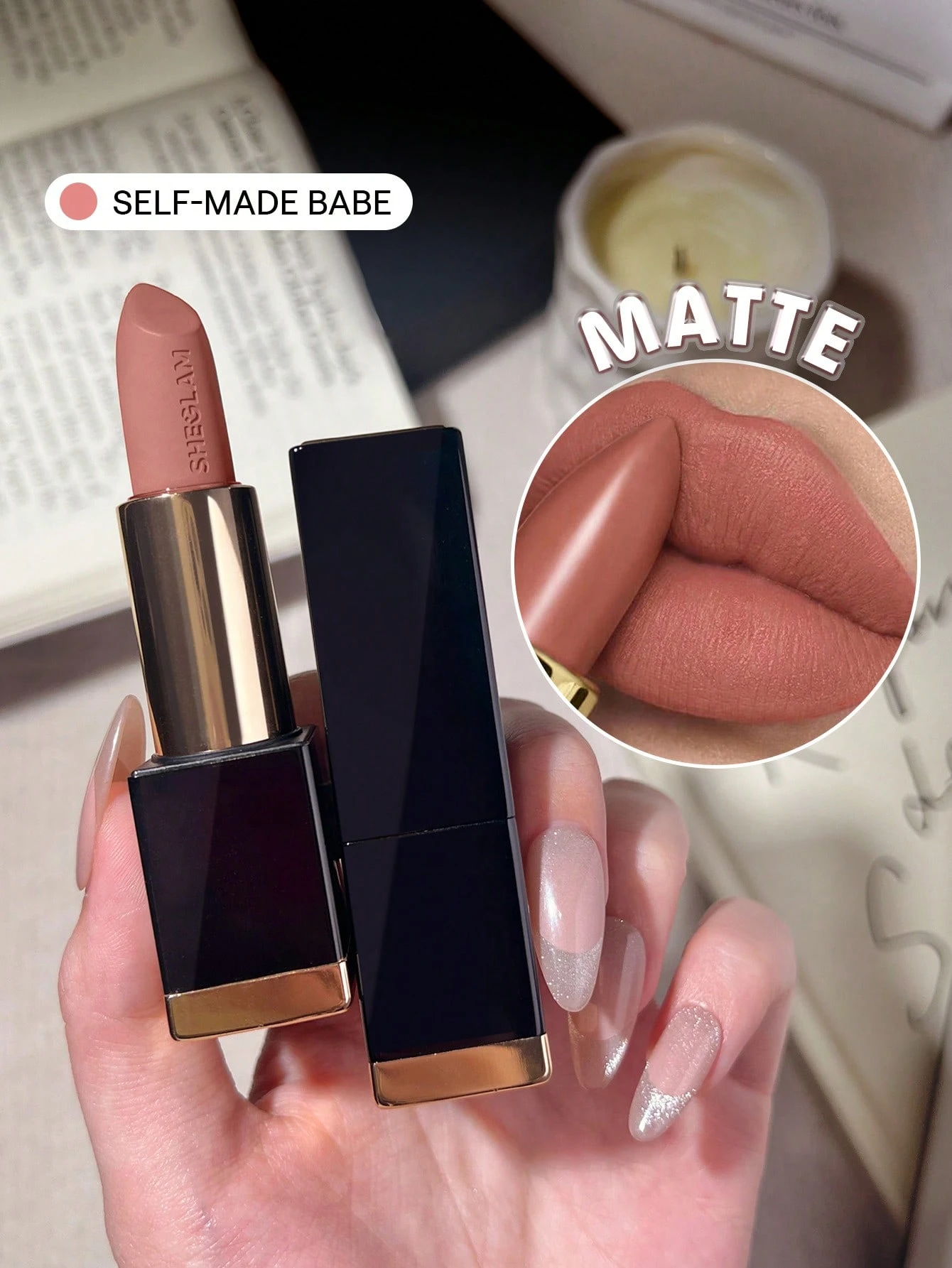 SHEGLAM Matte Allure Rouge à LèVres -287 Neutral Territory Rouge Marque De Beauté — vue 11