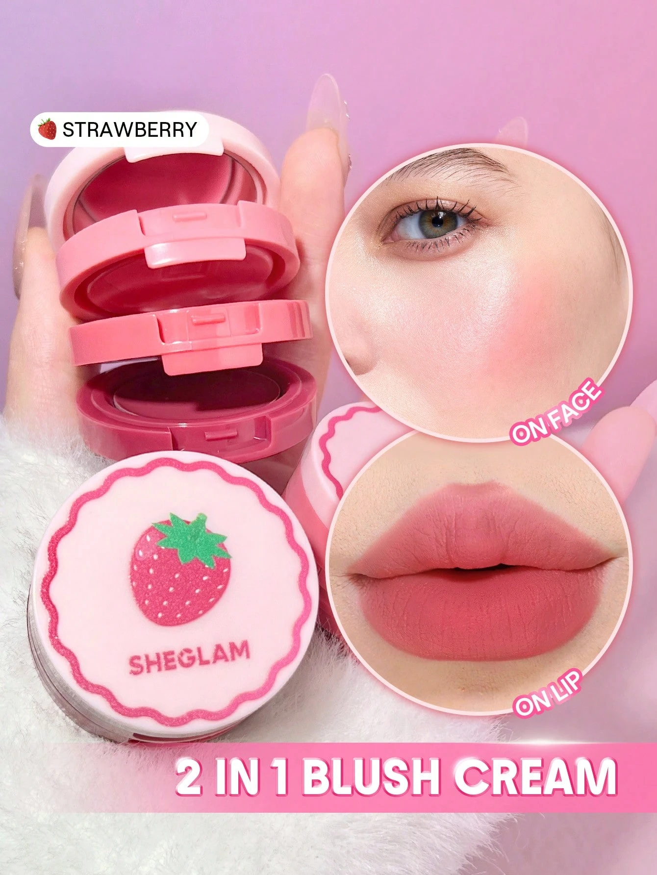 SHEGLAM Very Cherry Stack CrèMe Joues & LèVres Rouge Marque De Beauté CosméTique — vue 2