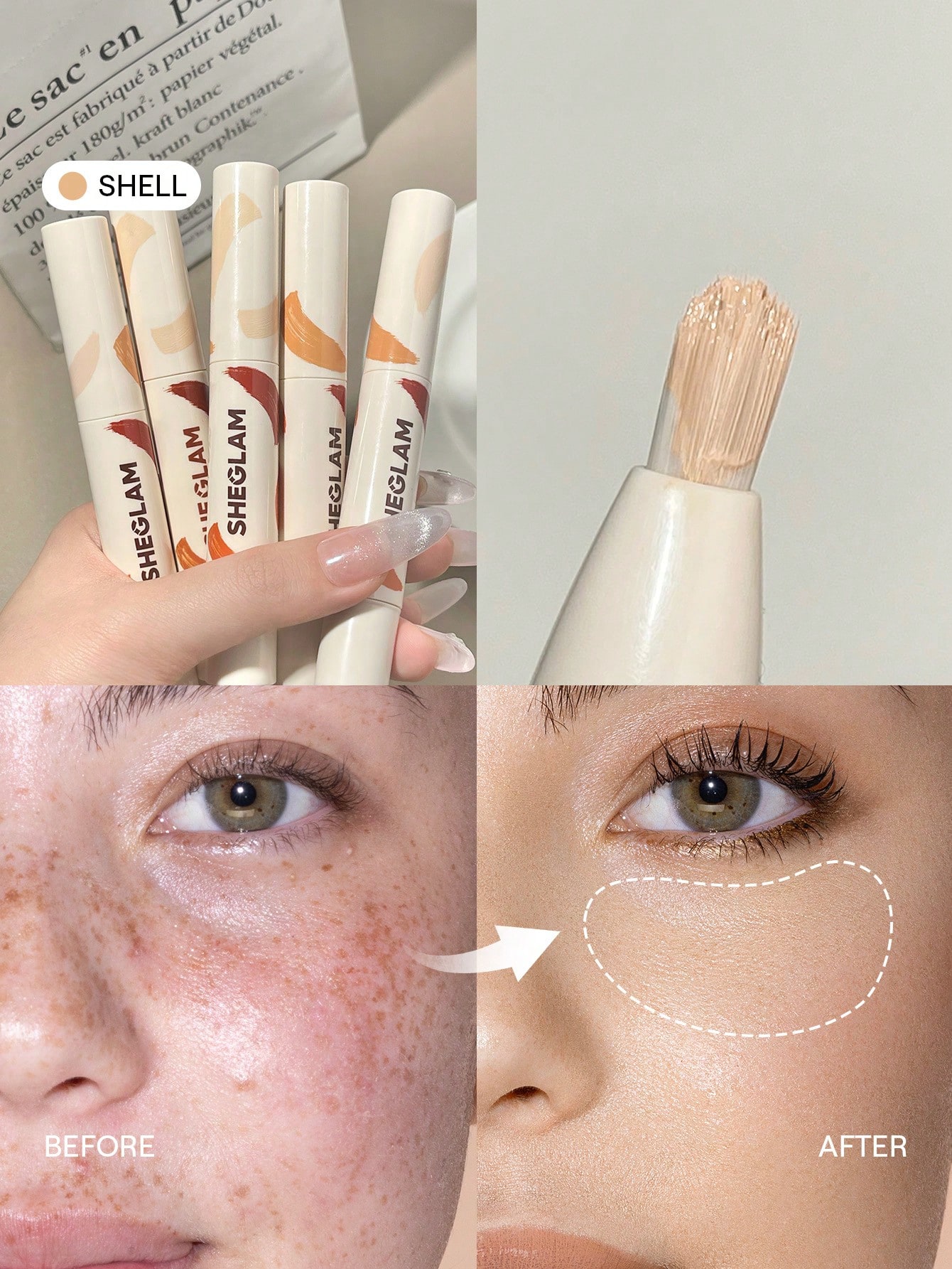 SHEGLAM Perfect Skin Correcteur Haute Couvrance-Earth Marque De Beauté CosméTique — vue 5