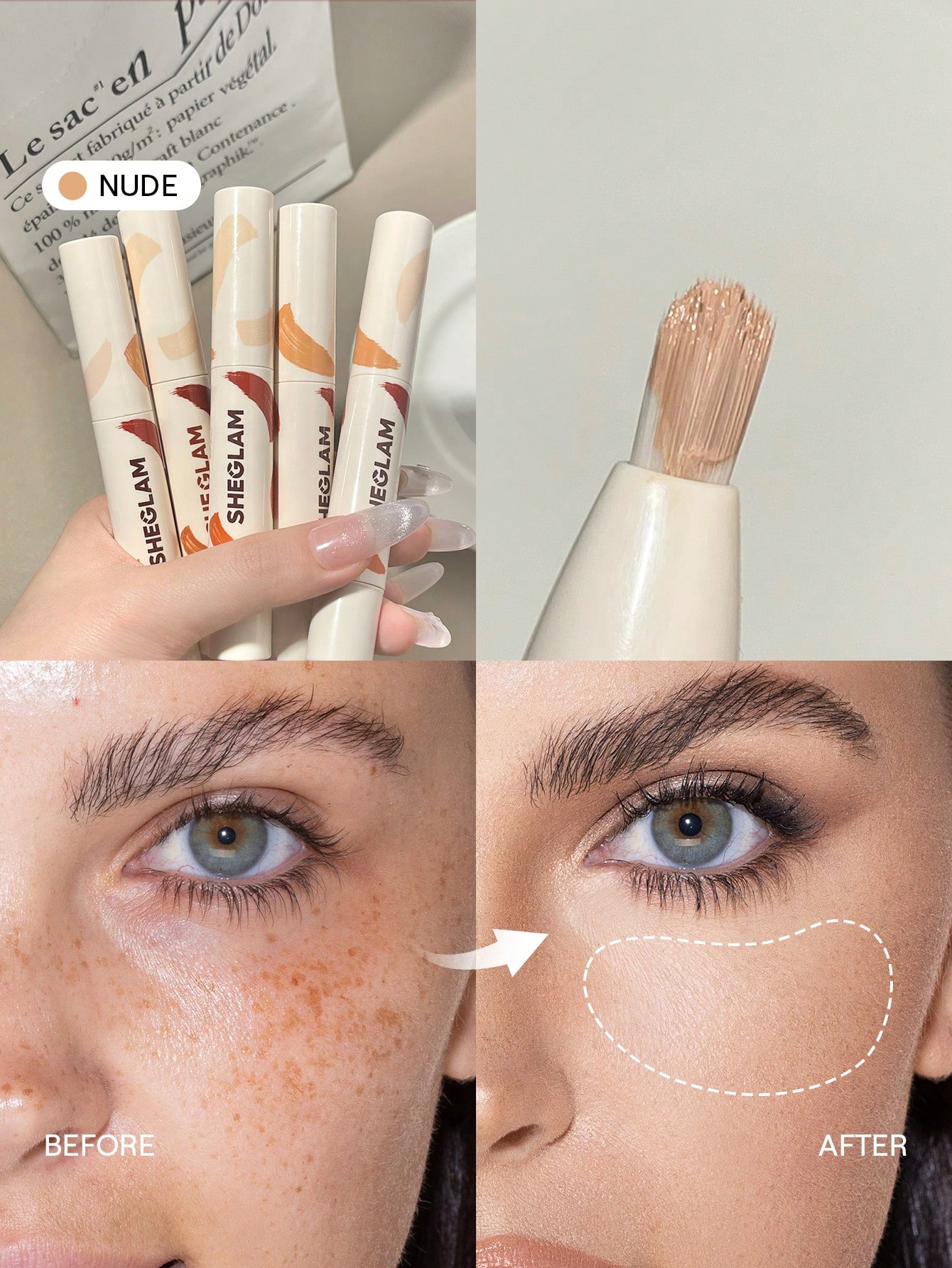 SHEGLAM Perfect Skin Correcteur Haute Couvrance-Earth Marque De Beauté CosméTique — vue 6