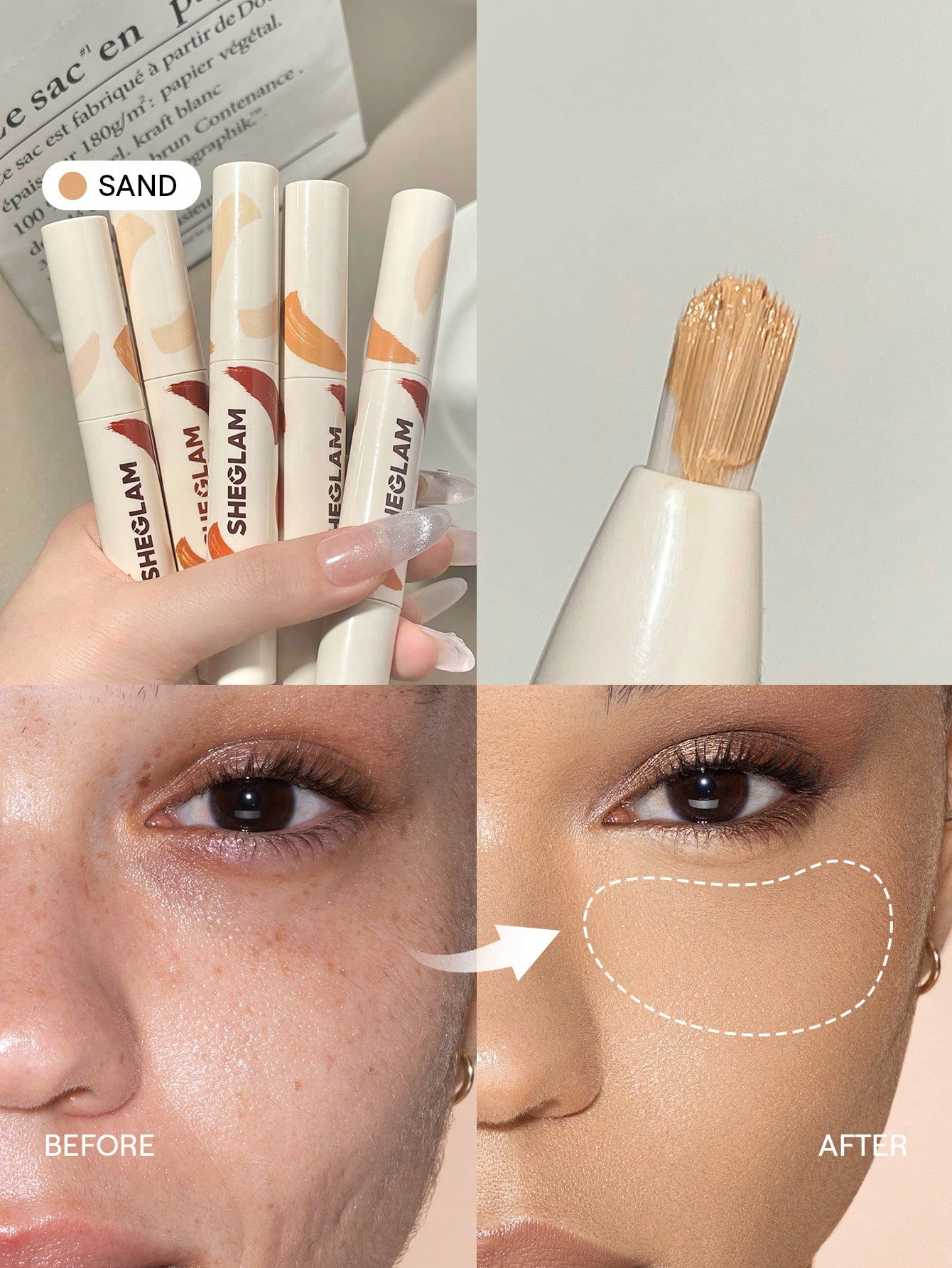 SHEGLAM Perfect Skin Correcteur Haute Couvrance-Earth Marque De Beauté CosméTique — vue 9