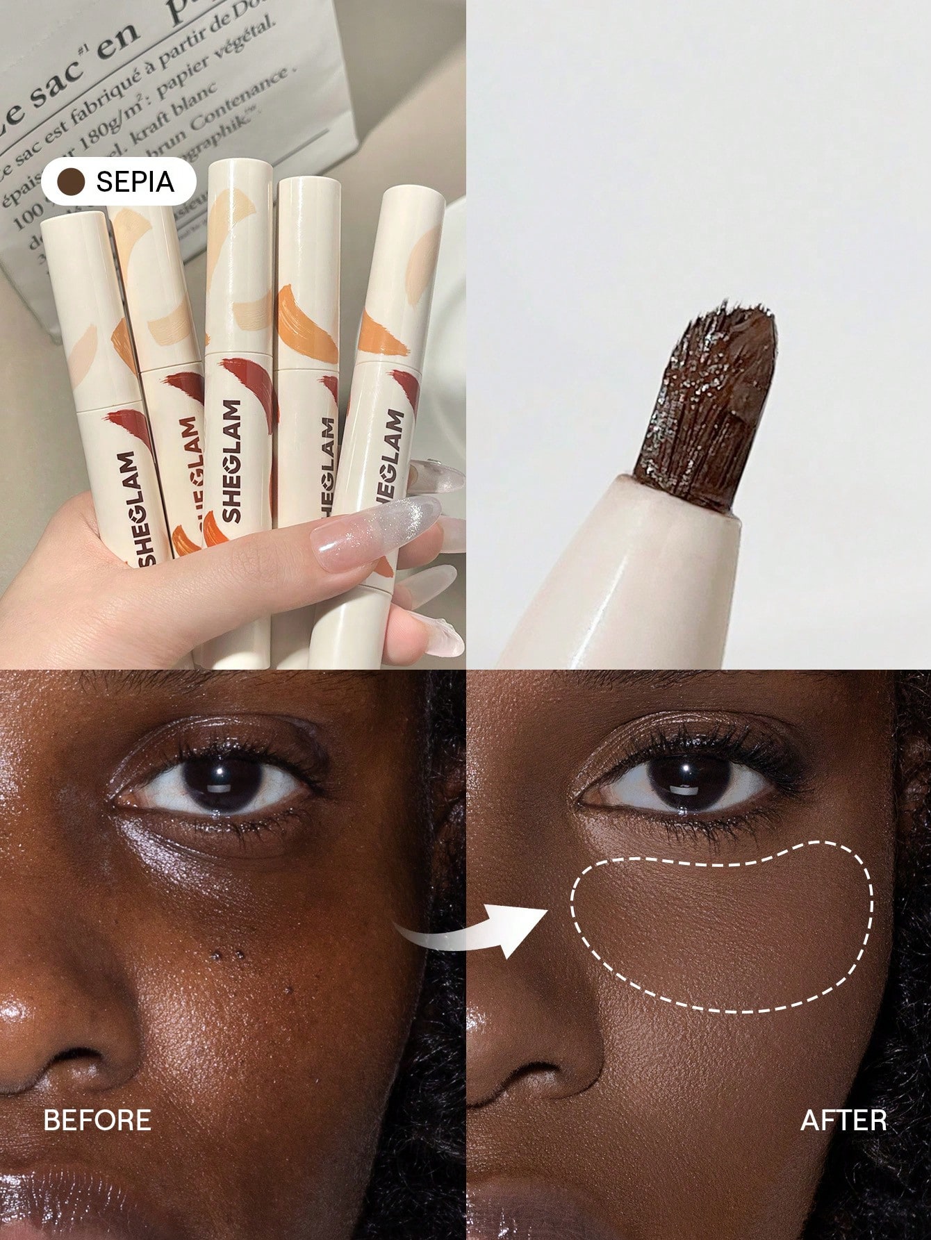 SHEGLAM Perfect Skin Correcteur Haute Couvrance-Earth Marque De Beauté CosméTique — vue 18