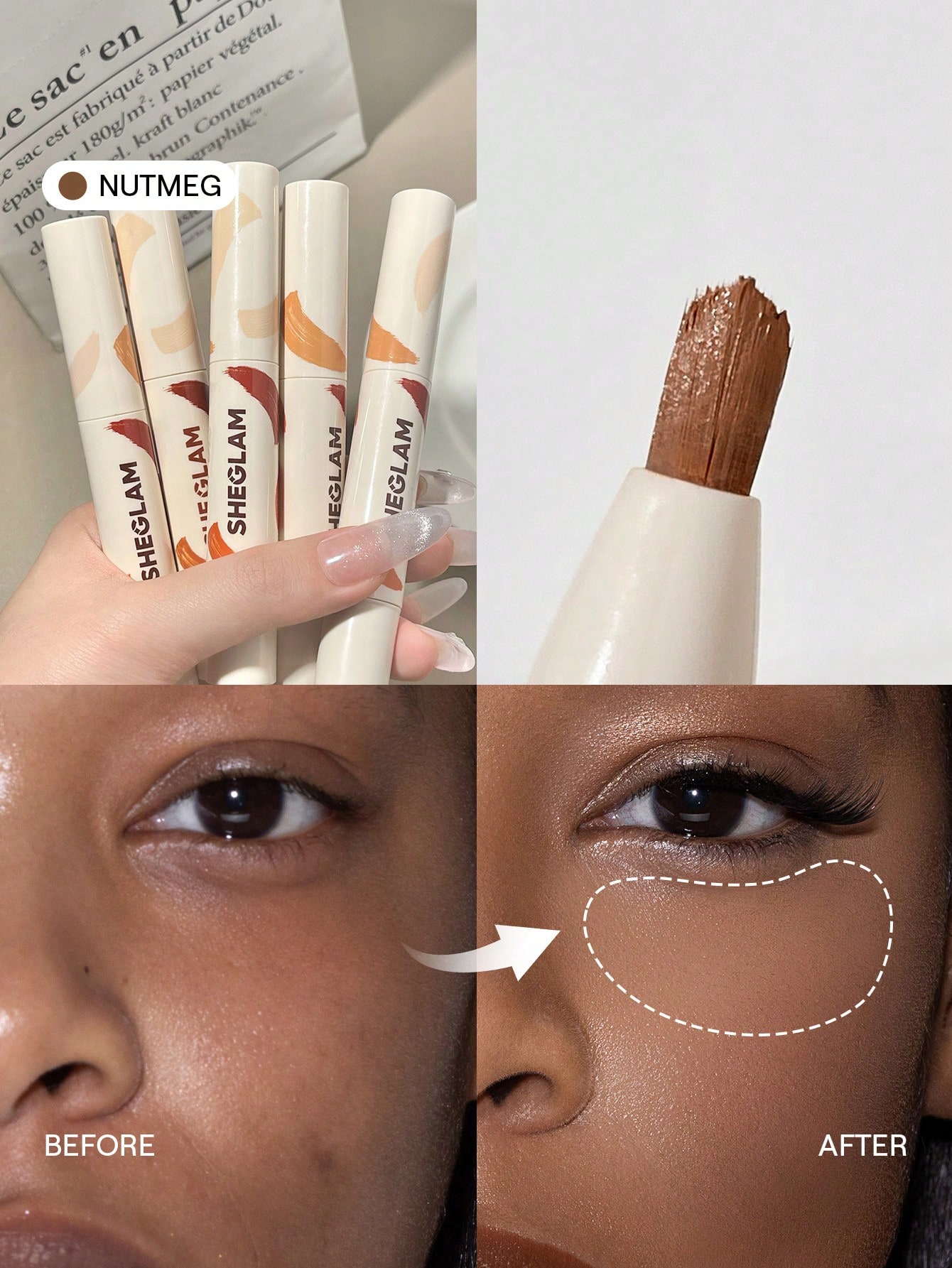 SHEGLAM Perfect Skin Correcteur Haute Couvrance-Earth Marque De Beauté CosméTique — vue 15
