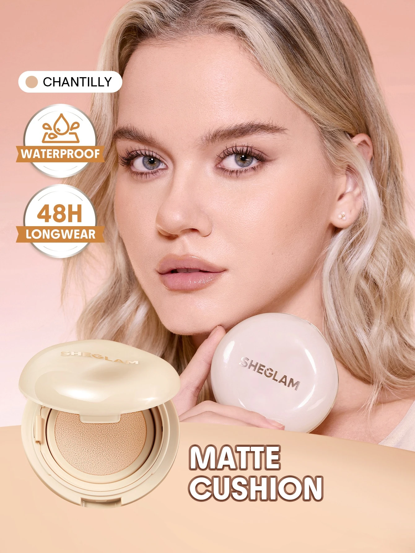 SHEGLAM Lock & Go Long-Lasting Fond De Teint Cushion-Nutmeg Marque De Beauté CosméTique — vue 5